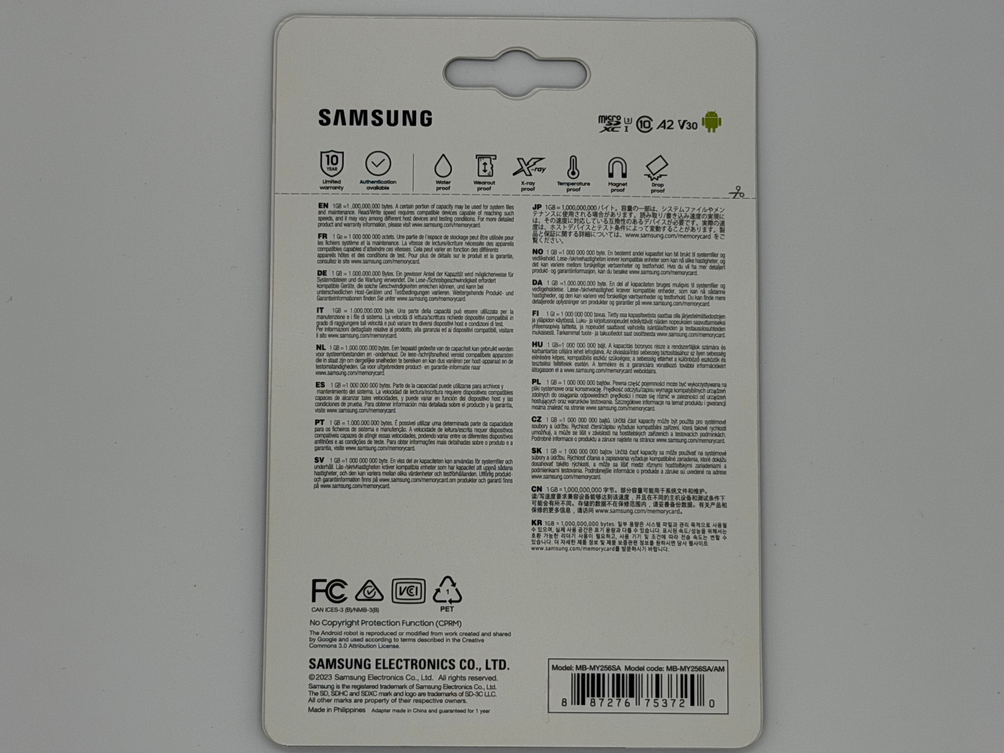 Samsung PRO Ultimate 256GB UHS I micro SDXC Card SD Adapter MB MY256SA WW