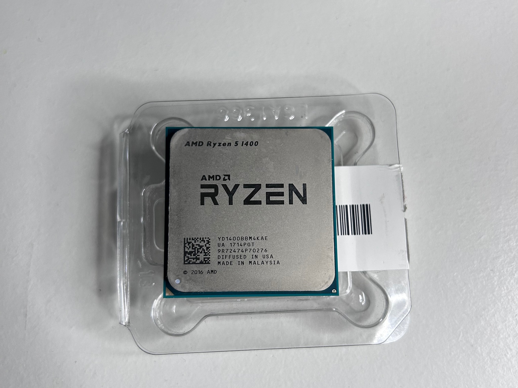  AMD Ryzen 5 1400 3.20GHz 4-Core Socket AM4 Processor CPU