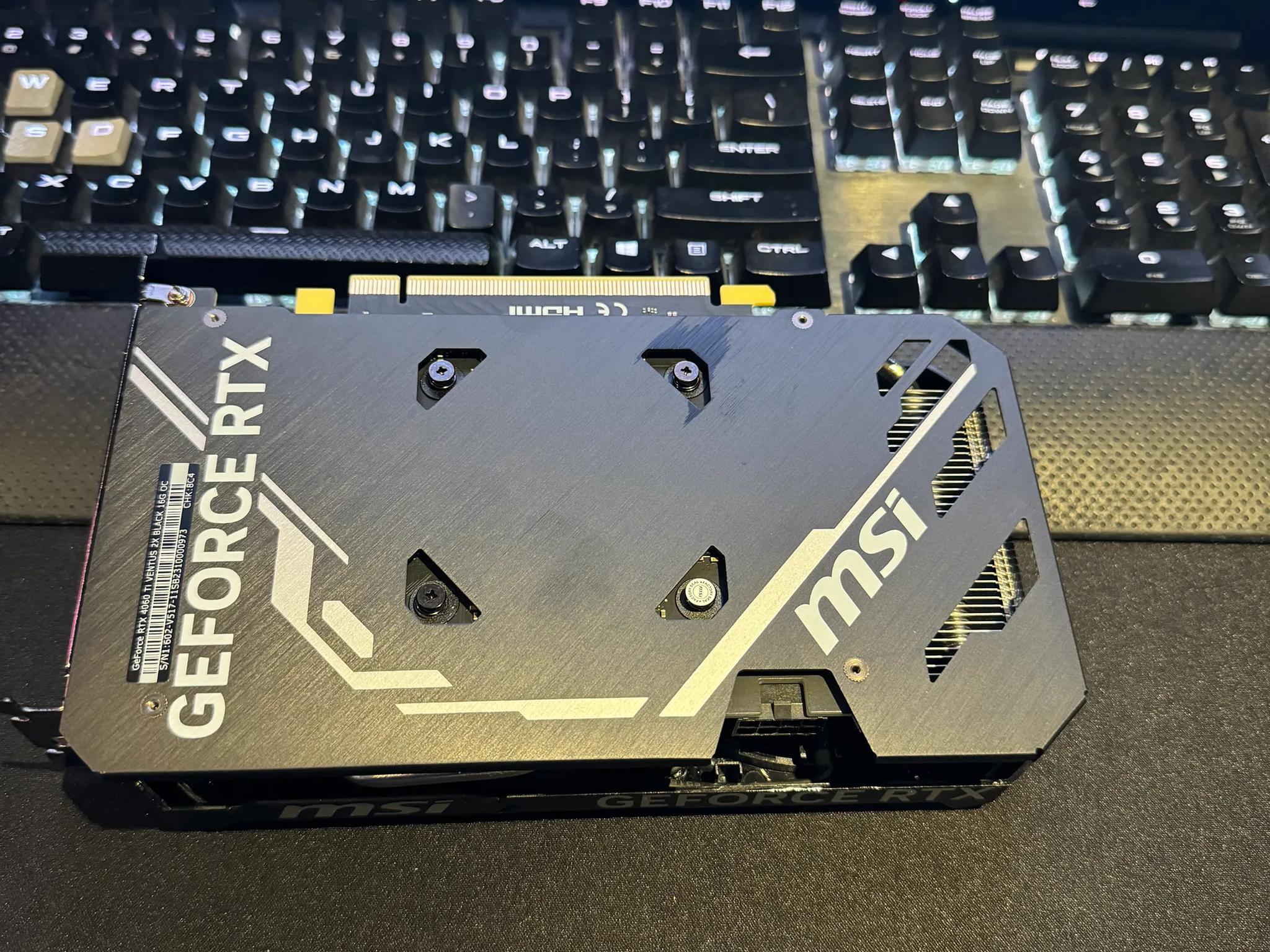MSI Gaming GeForce RTX 4060 Ti Ventus 2X Black 16G OC
