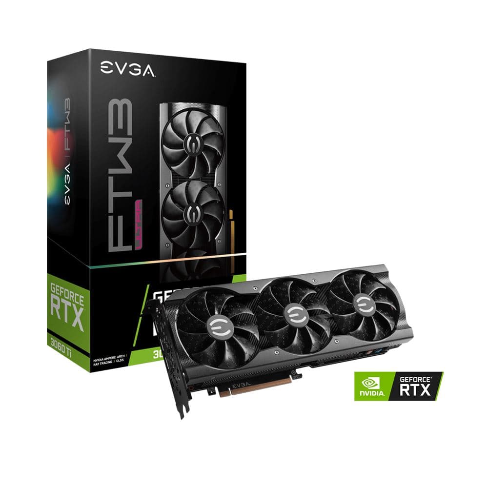 EVGA NVIDIA GeForce RTX 3060 Ti FTW3 Ultra Gaming LHR Triple-Fan 8GB GDDR6 PCIe 4.0 Graphics Card