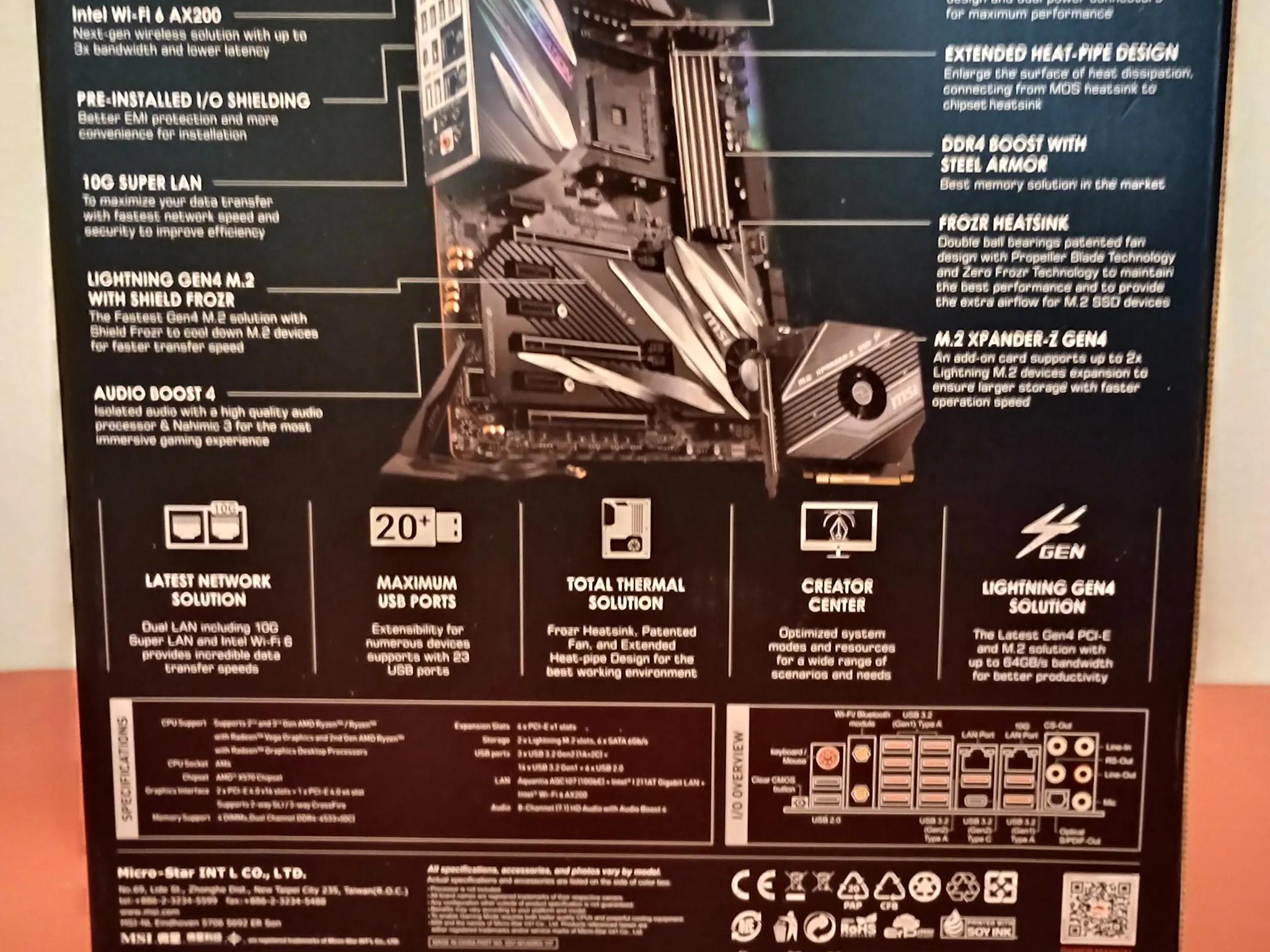 MSI Prestige X570 Creation Motherboard
