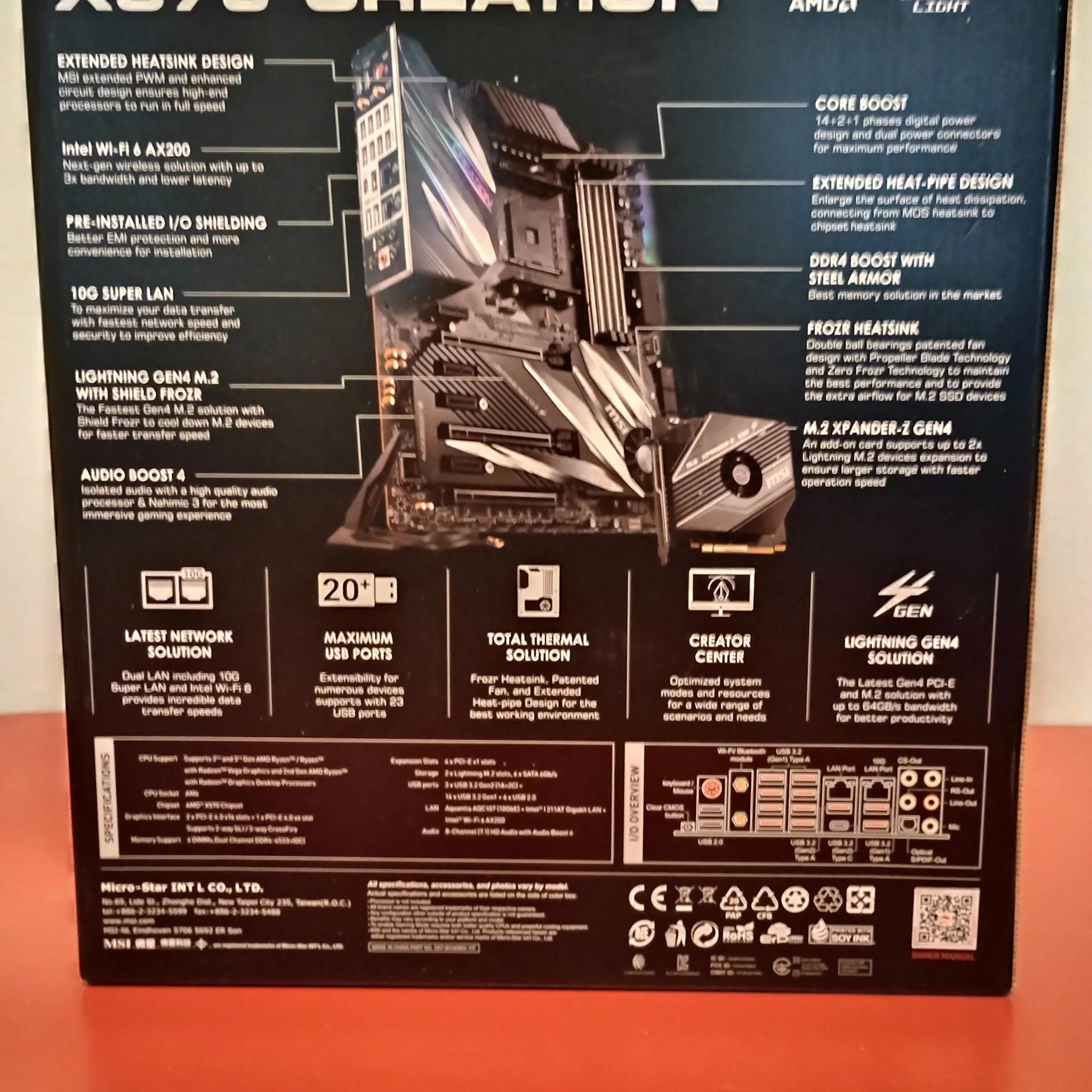MSI Prestige X570 Creation Motherboard
