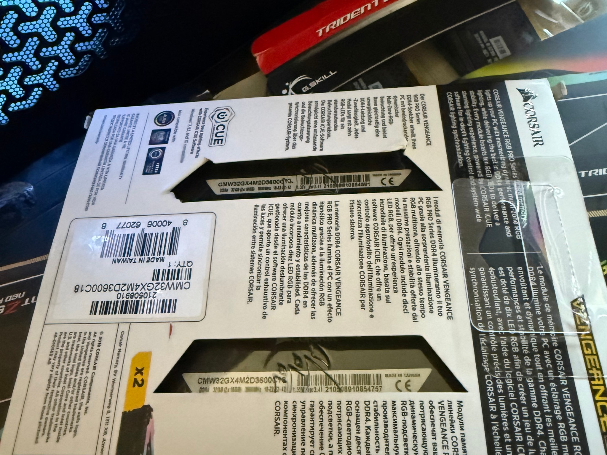 Corsair Vengeance RGB Pro 32 GB (2 x 16 GB) DDR4-3600 CL18 Memory
