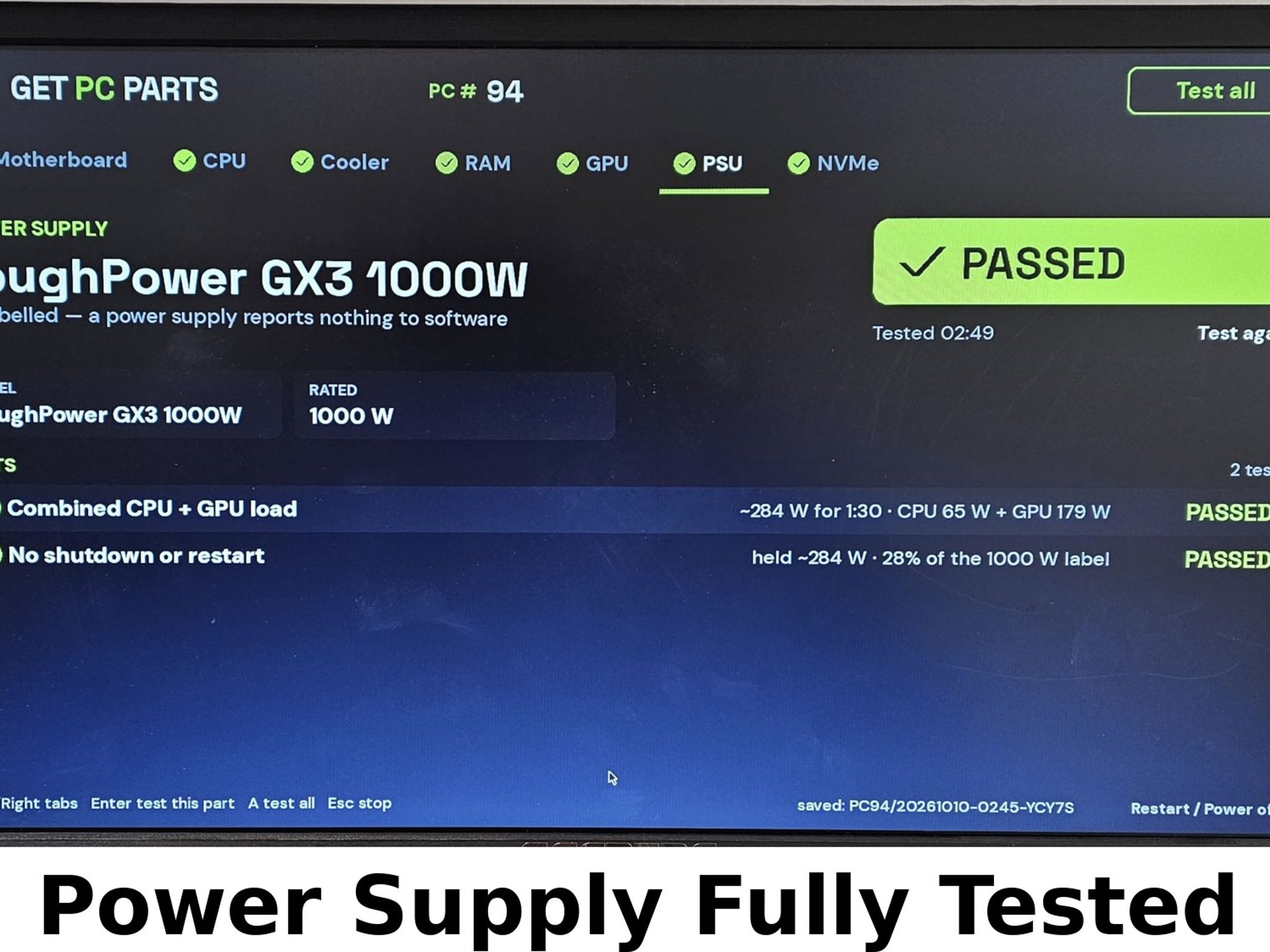 1000 Watt PSU Thermaltake Toughpower GX3 Power Supply