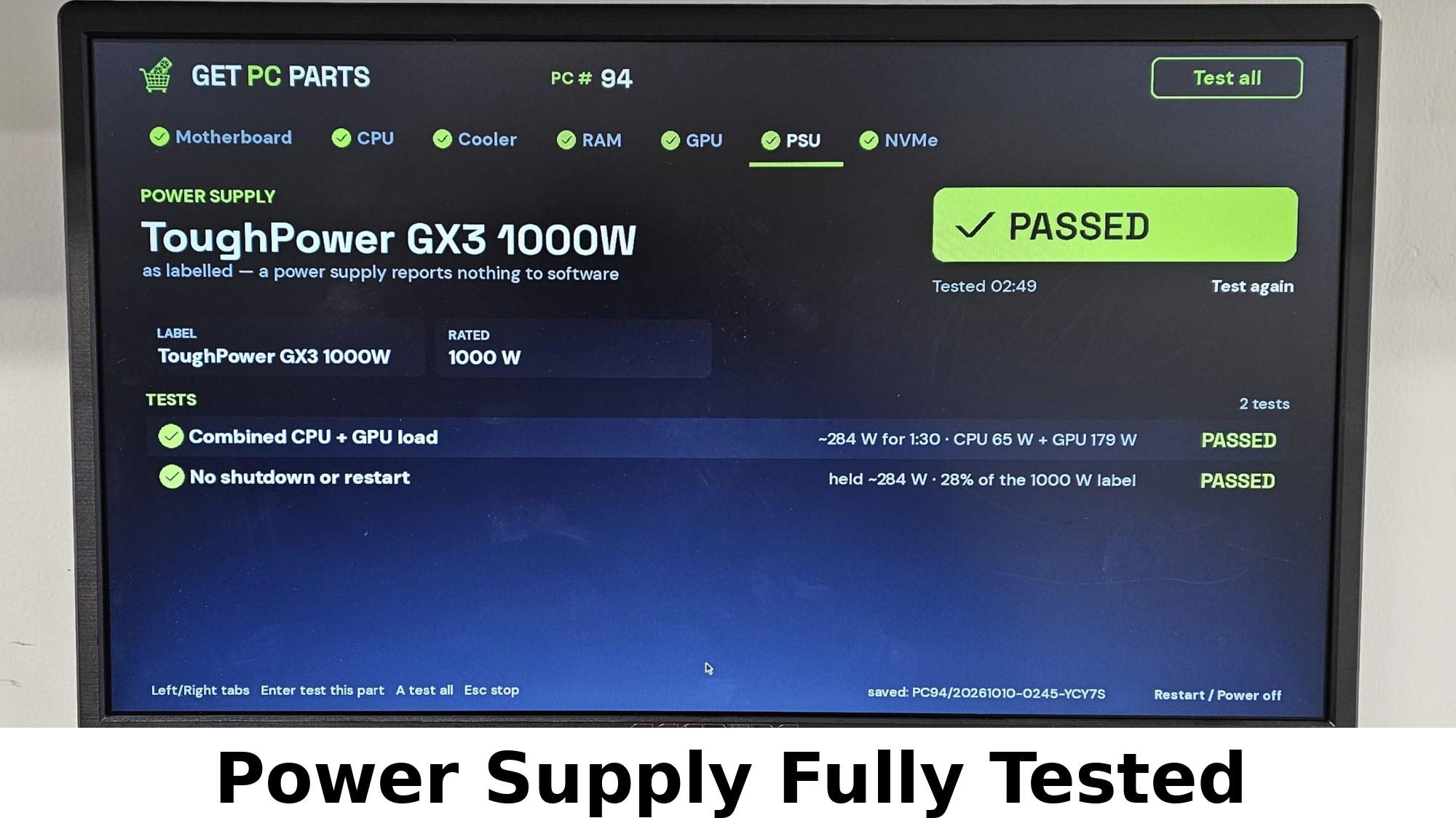 1000 Watt PSU Thermaltake Toughpower GX3 Power Supply