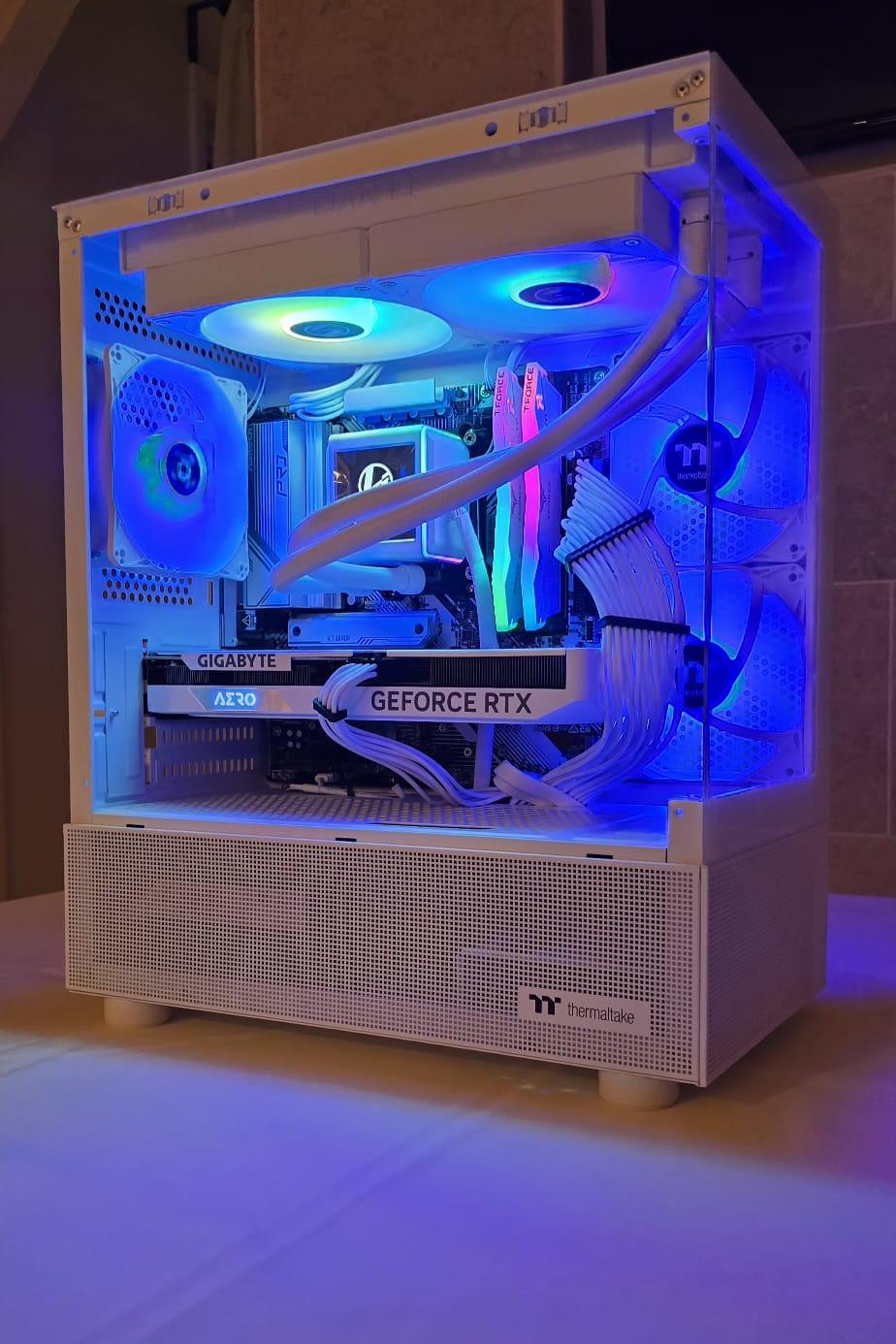 Custom White ARGB Gaming PC – Sleek, Powerful, and Ready to Go