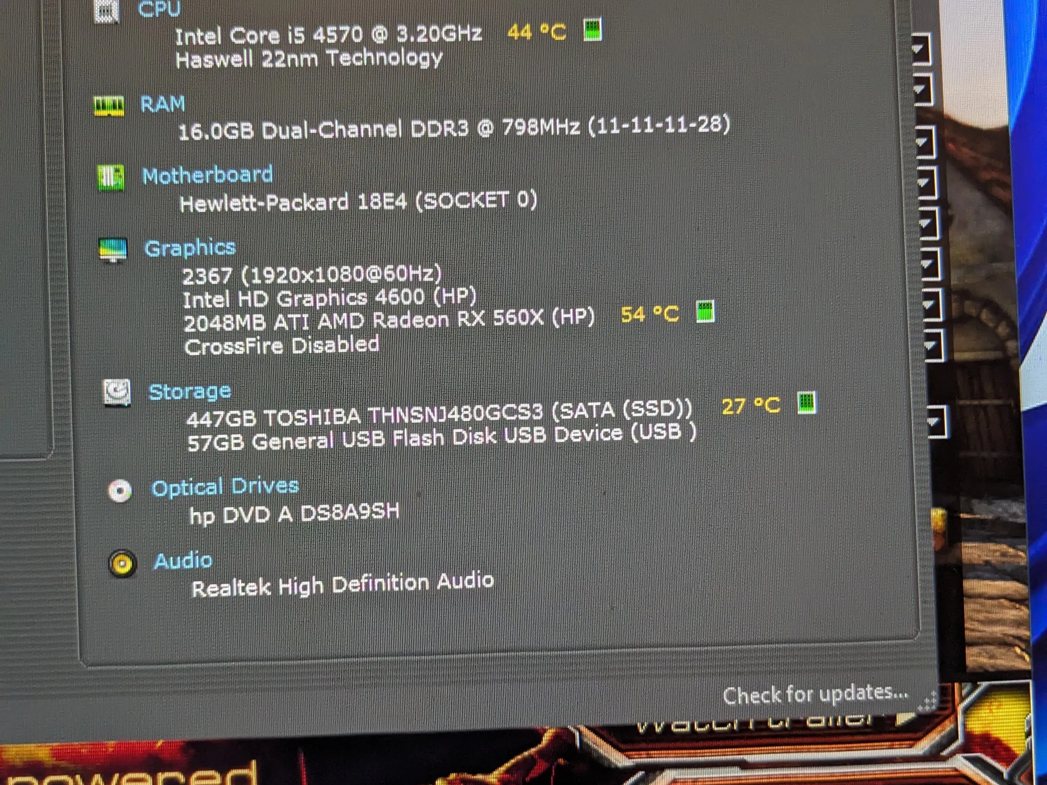 FREE SHIP||"Spicy HP"||i5-4570, 16GB RAM, RX 460 2GB, 480GB SSD, Win11, RGB, Wifi