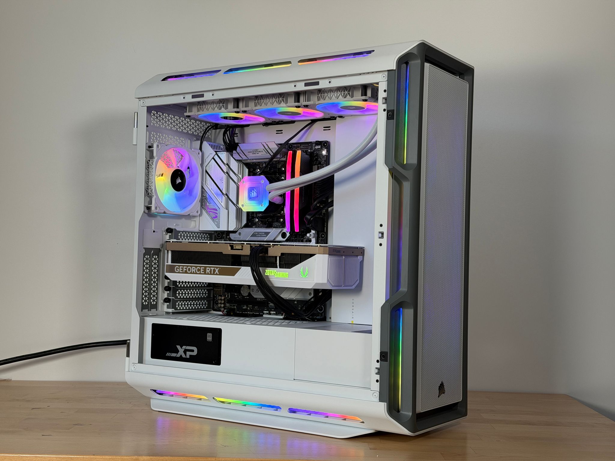 RTX 5080 Whiteout 9800x3d Gaming PC 96gb DDR5 Gen 5 2tb nvme ssd