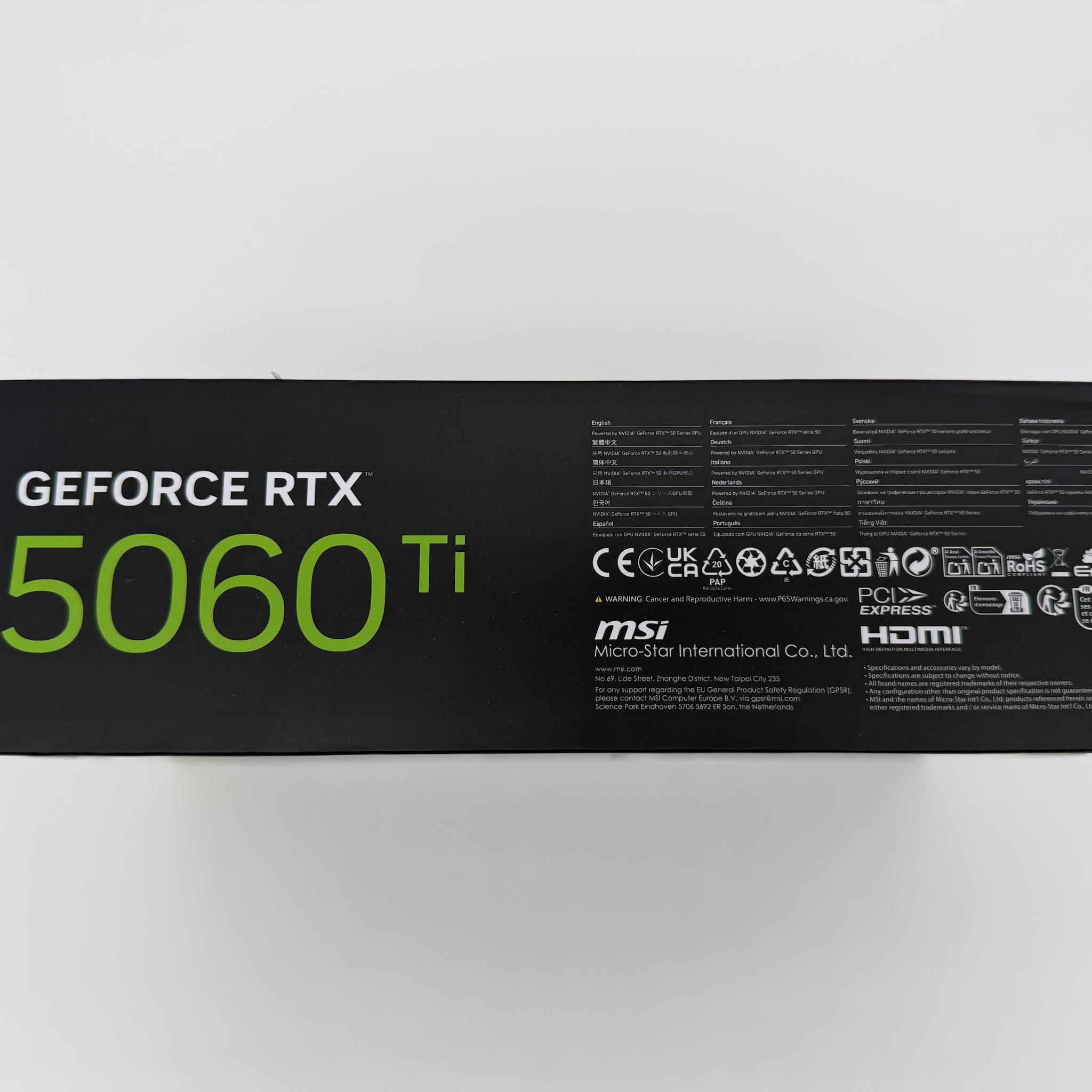 MSI GeForce RTX 5060 TI 8G VENTUS 2X OC Edition NVIDIA 8 GB GDDR7