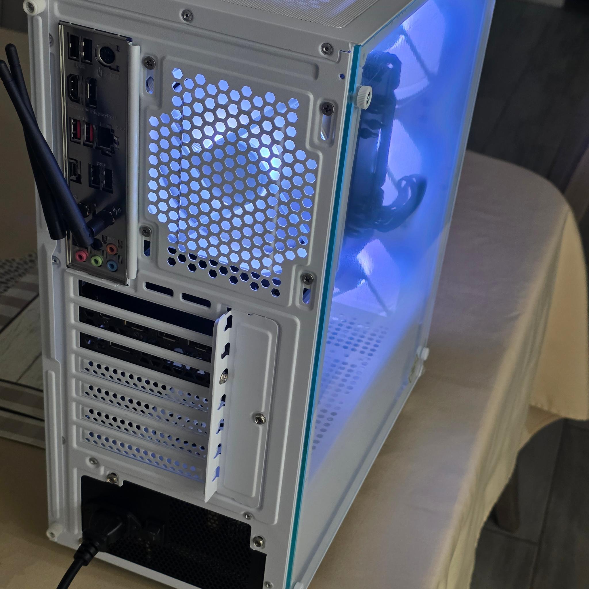 White Custom Gaming PC Build-DDR5- Intel Core 5 13th Gen