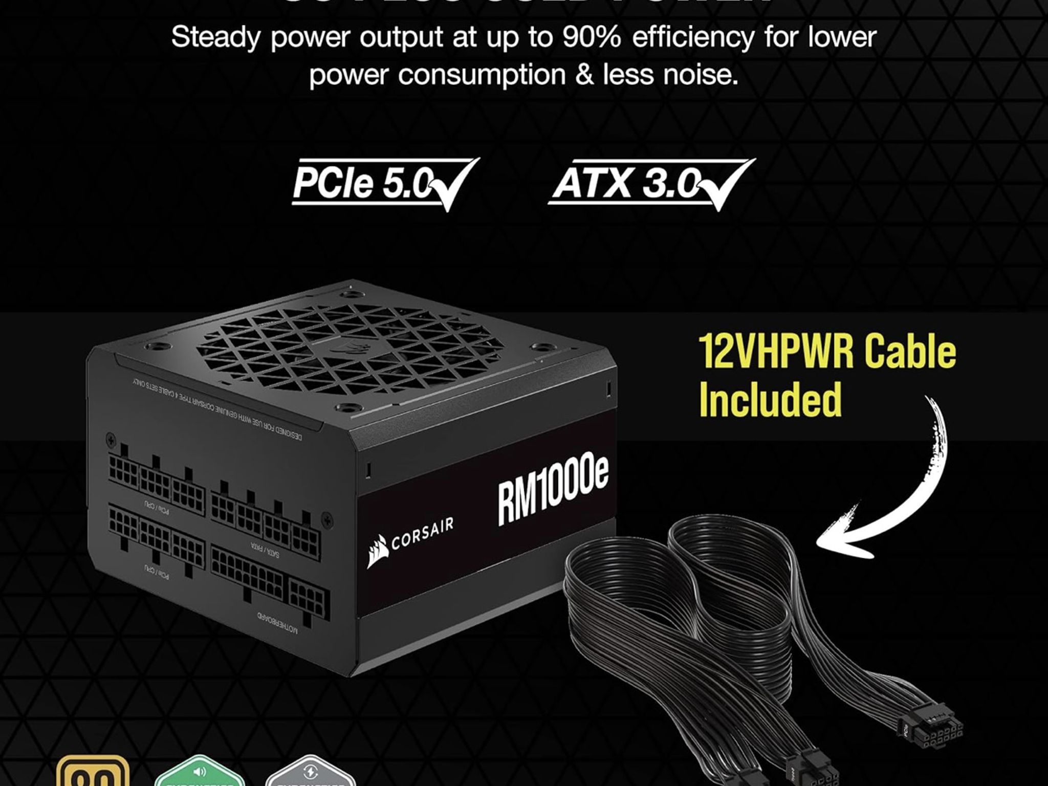 Corsair RM1000e (2023) Fully Modular 80+ Gold