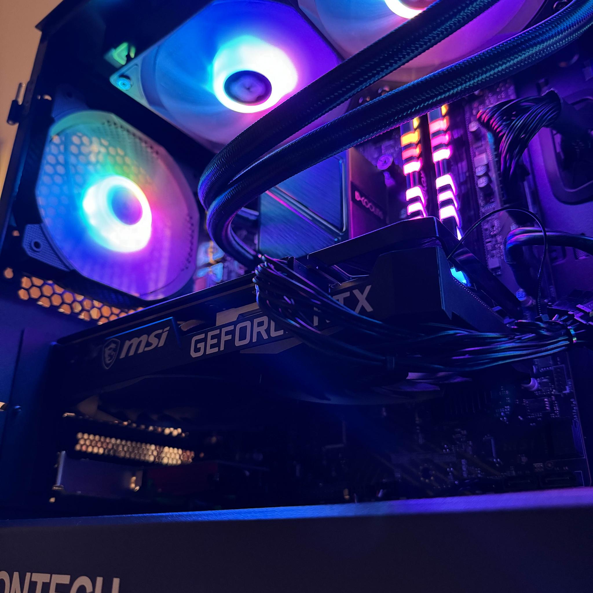 Zirconia💎 Intel 13100f 32GB DDR4 RTX 3060 Ti 1TB NVME SSD Gaming, Streaming and Content Computer