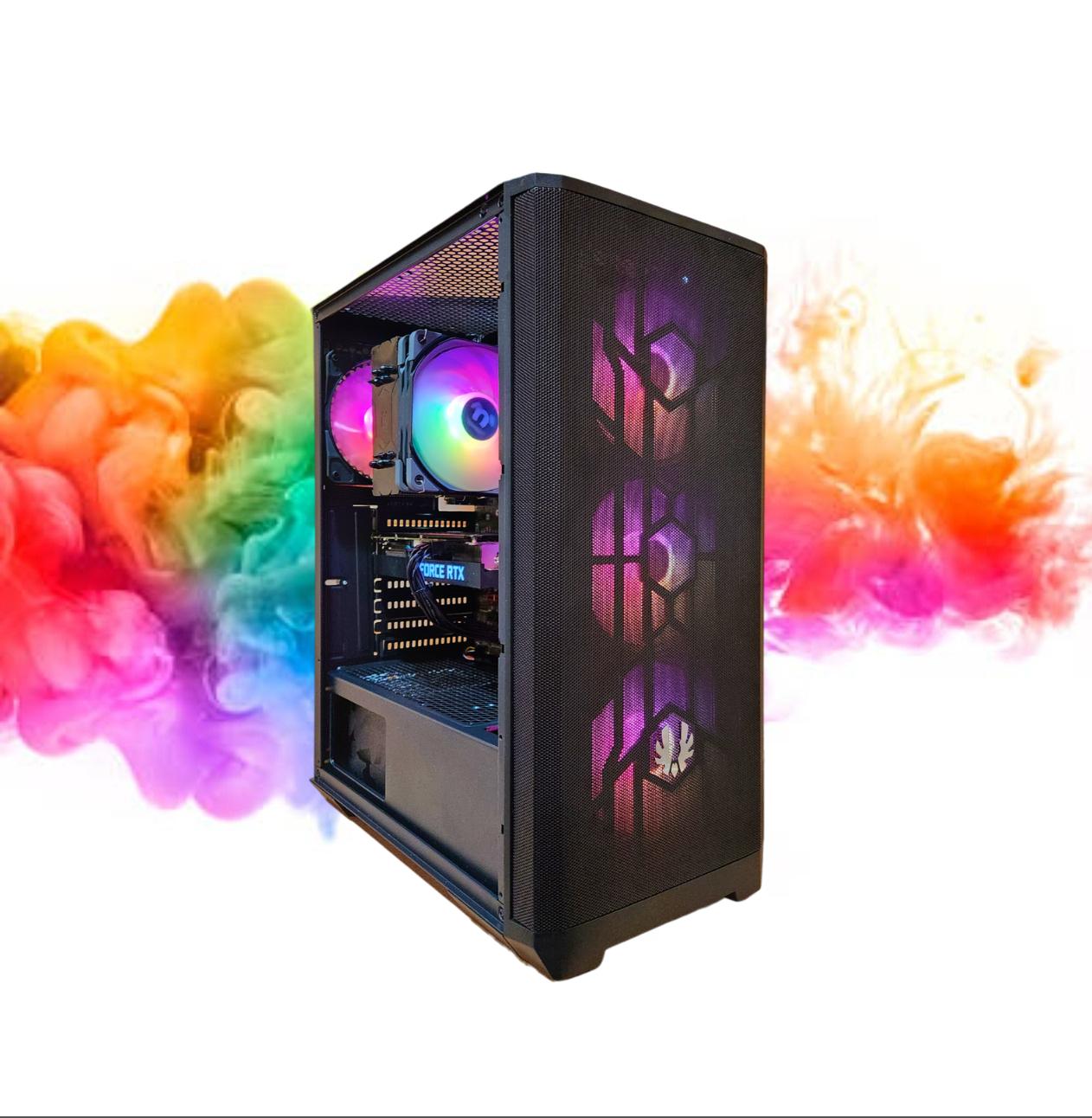 SALE: RTX 3060 TI + Ryzen 5 Pro 3600 + 16GBs DDR4 RAM + 1TB SSD + 5 RGB Fans ( Black RGB Gaming PC )