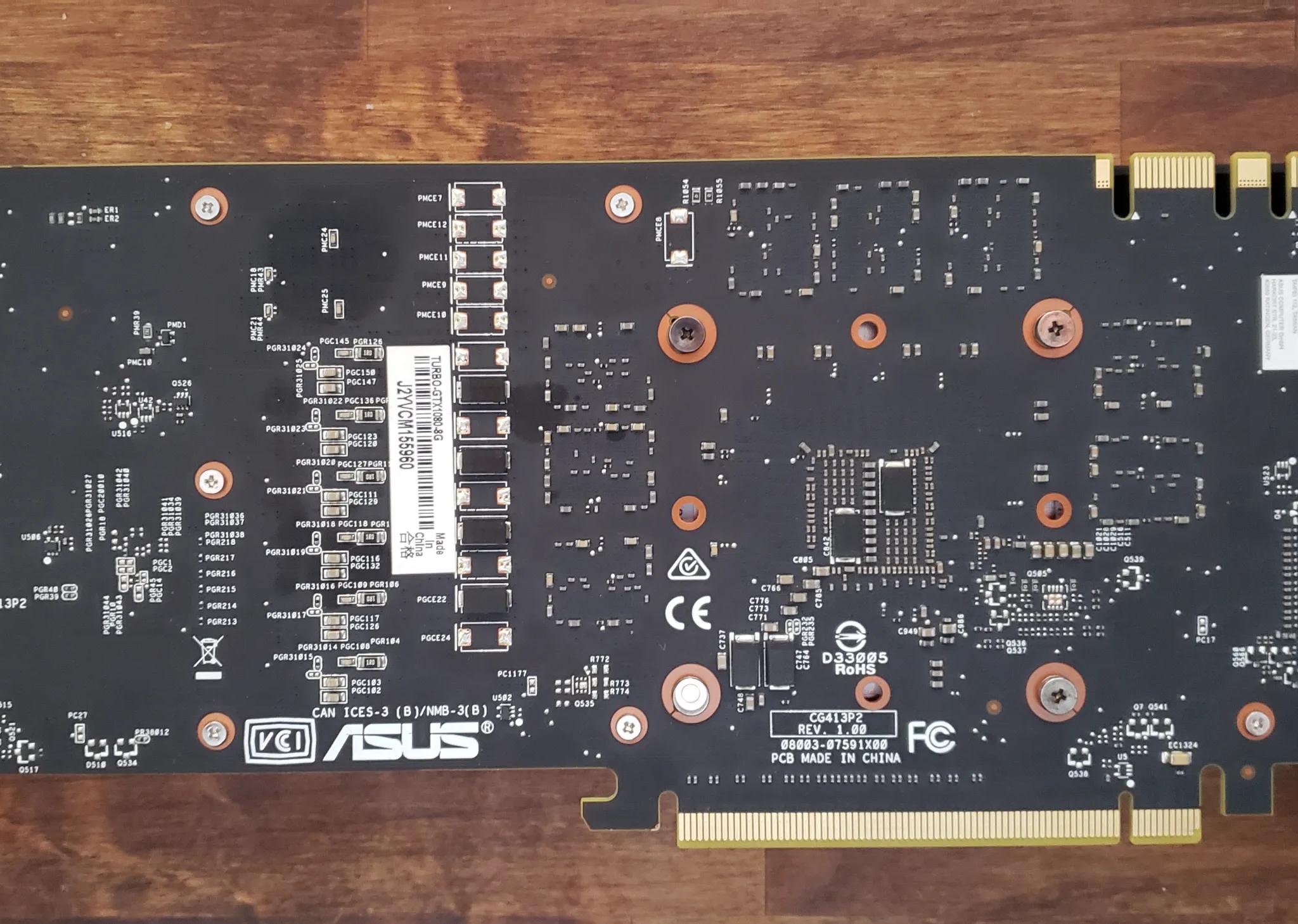 Asus Turbo-GTX 1080-8G graphics card