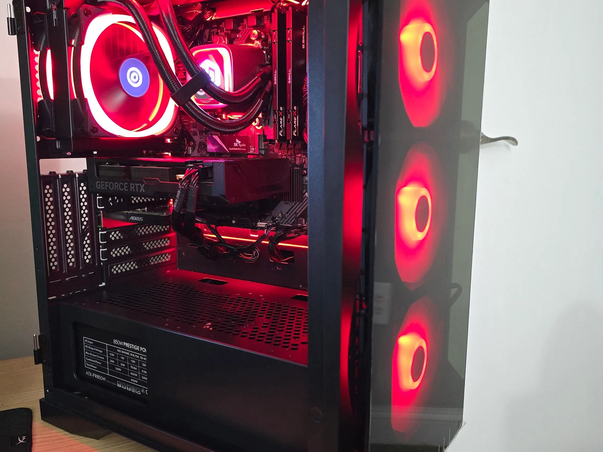 Ryzen 7 7700X, RTX 4060Ti 16GB, 32 GB DDR5-6000, 1TB SSD, 850W 80 plus ATX PSU, AIO CPU Cooled