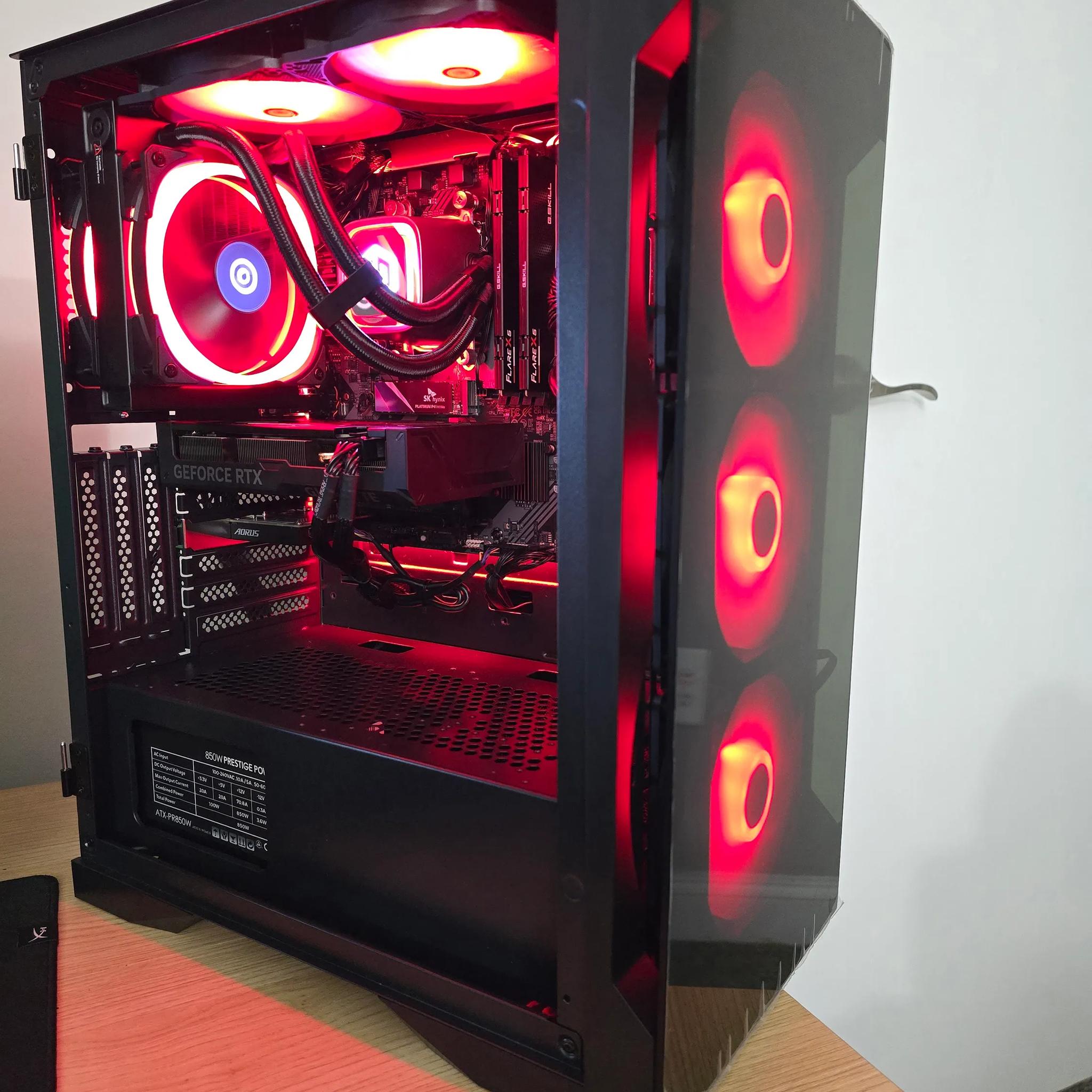 Ryzen 7 7700X, RTX 4060Ti 16GB, 32 GB DDR5-6000, 1TB SSD, 850W 80 plus ATX PSU, AIO CPU Cooled