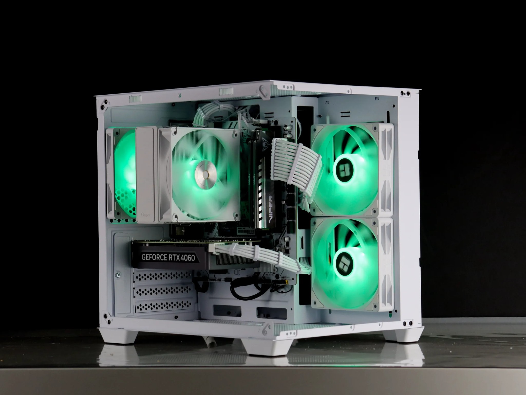 🤍🩵 RTX 4060/ Ryzen 5 5500 / 32GB / 1TB Gaming PC 🩵🤍- ARGB/WiFi/BlueTooth included
