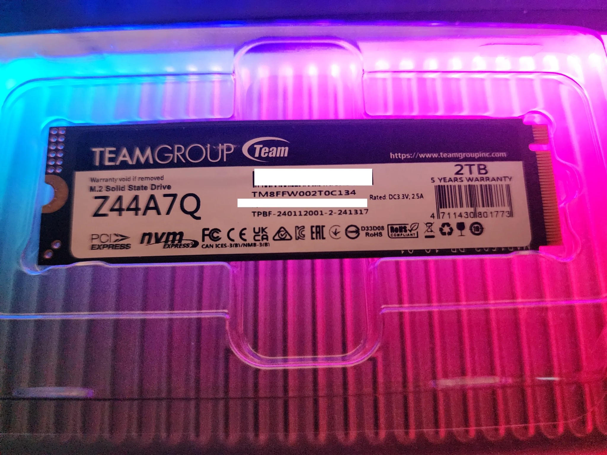 Teamgroup Z44A7Q  2tb M.2 PCIe SSD
