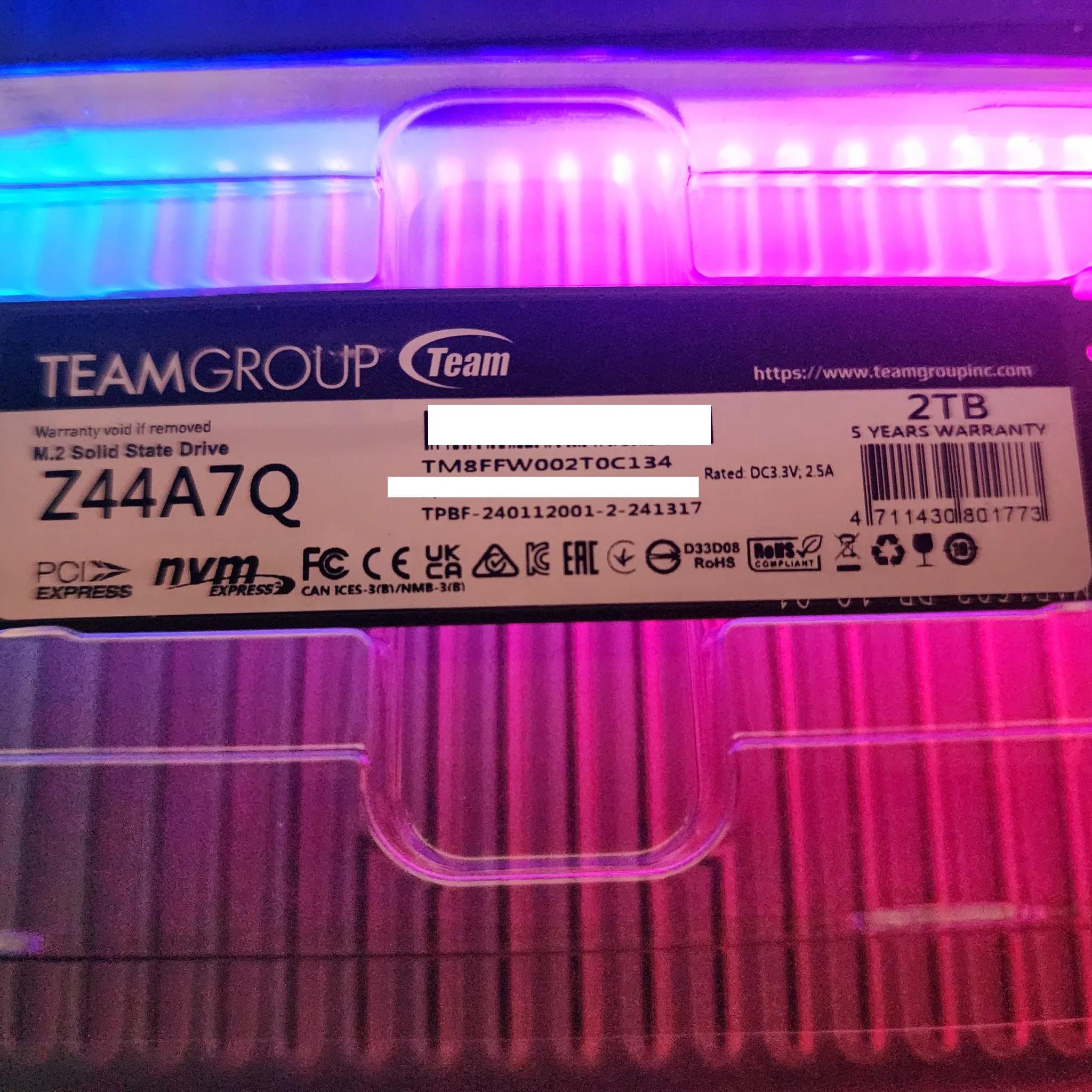 Teamgroup Z44A7Q  2tb M.2 PCIe SSD