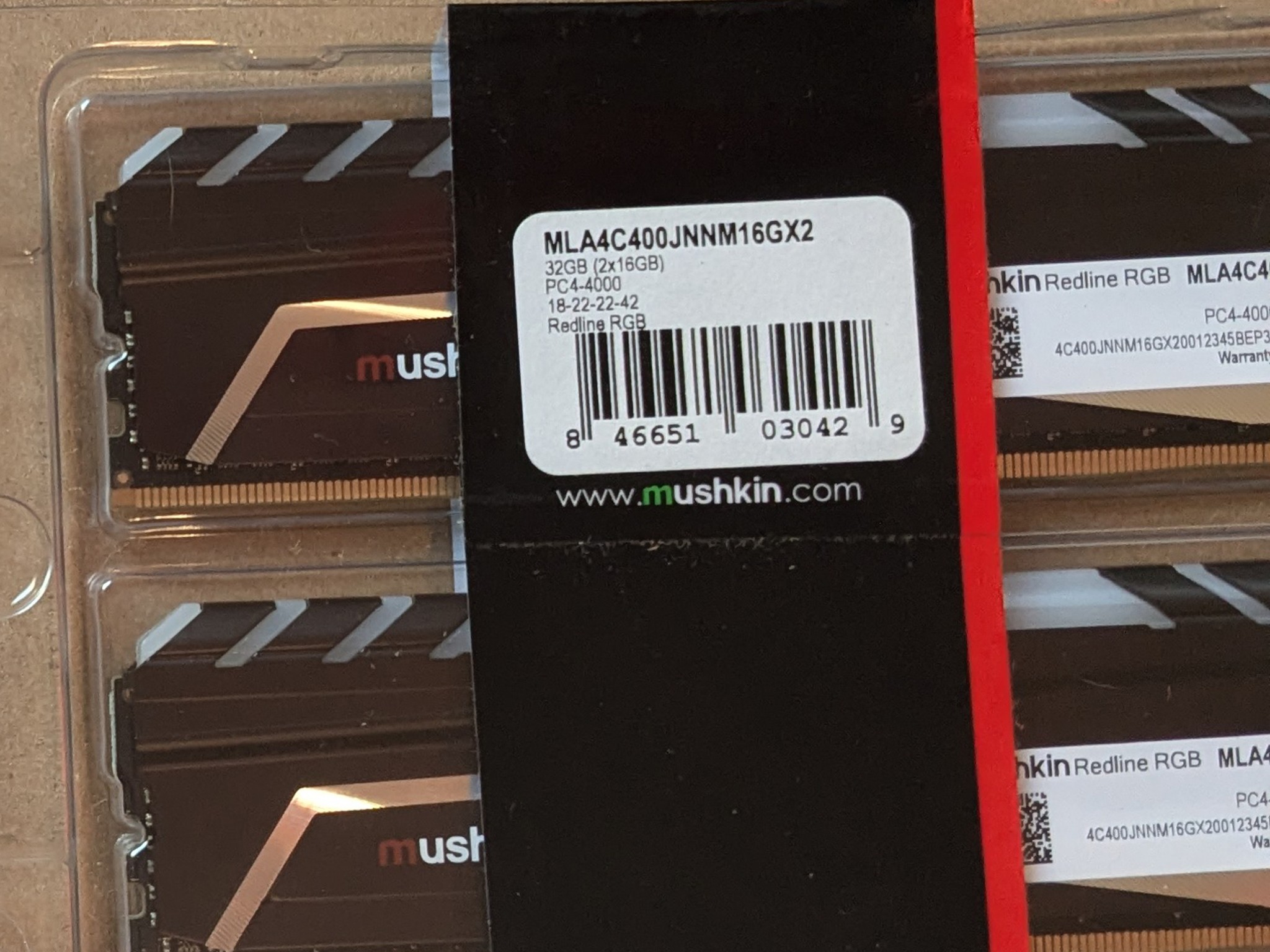 Mushkin Redline Lumina  (2x16GB) 4000MHz DDR4 Memory Kit