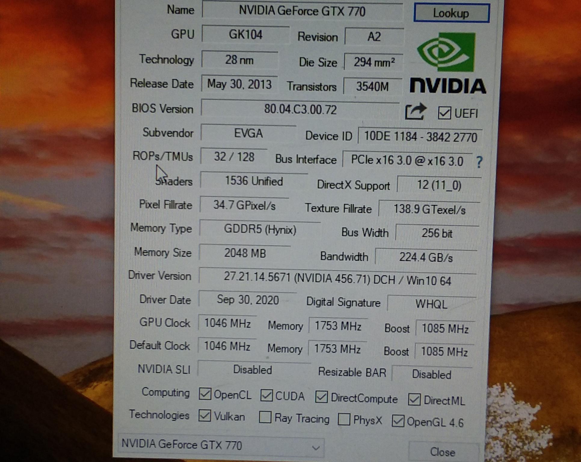 EVGA GTX-770 2GB 02G-P4-2770-KR *Like New*