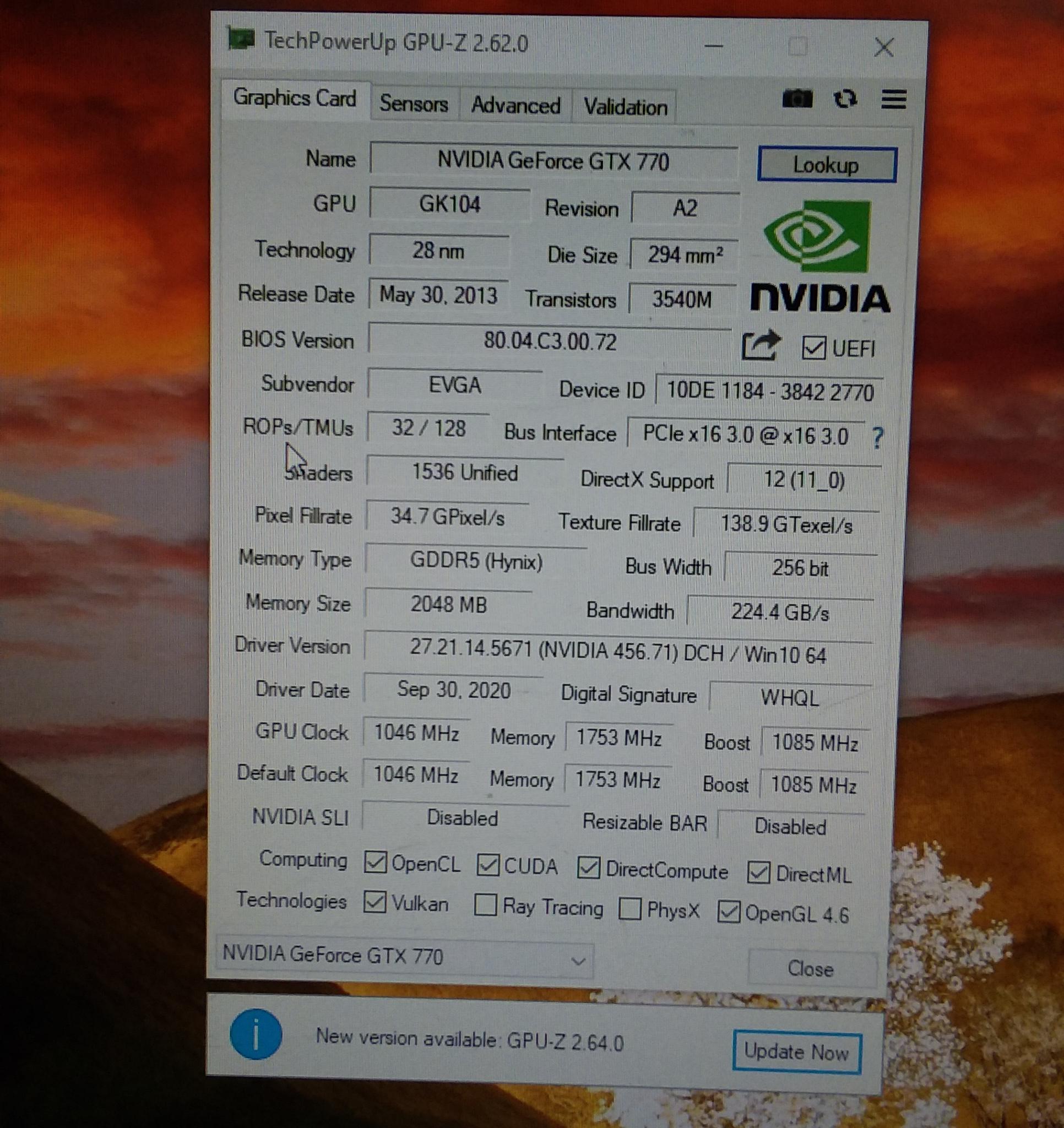 EVGA GTX-770 2GB 02G-P4-2770-KR *Like New*