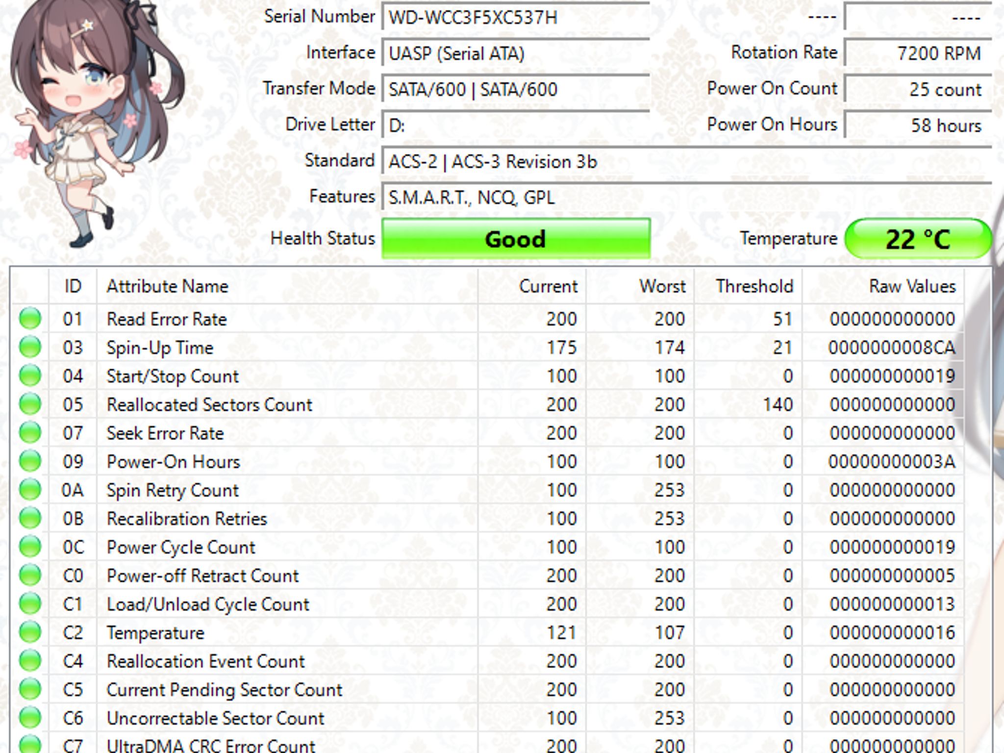 WD Blue 500GB 7200RPM SATA Hard Drive | Tested & Functional