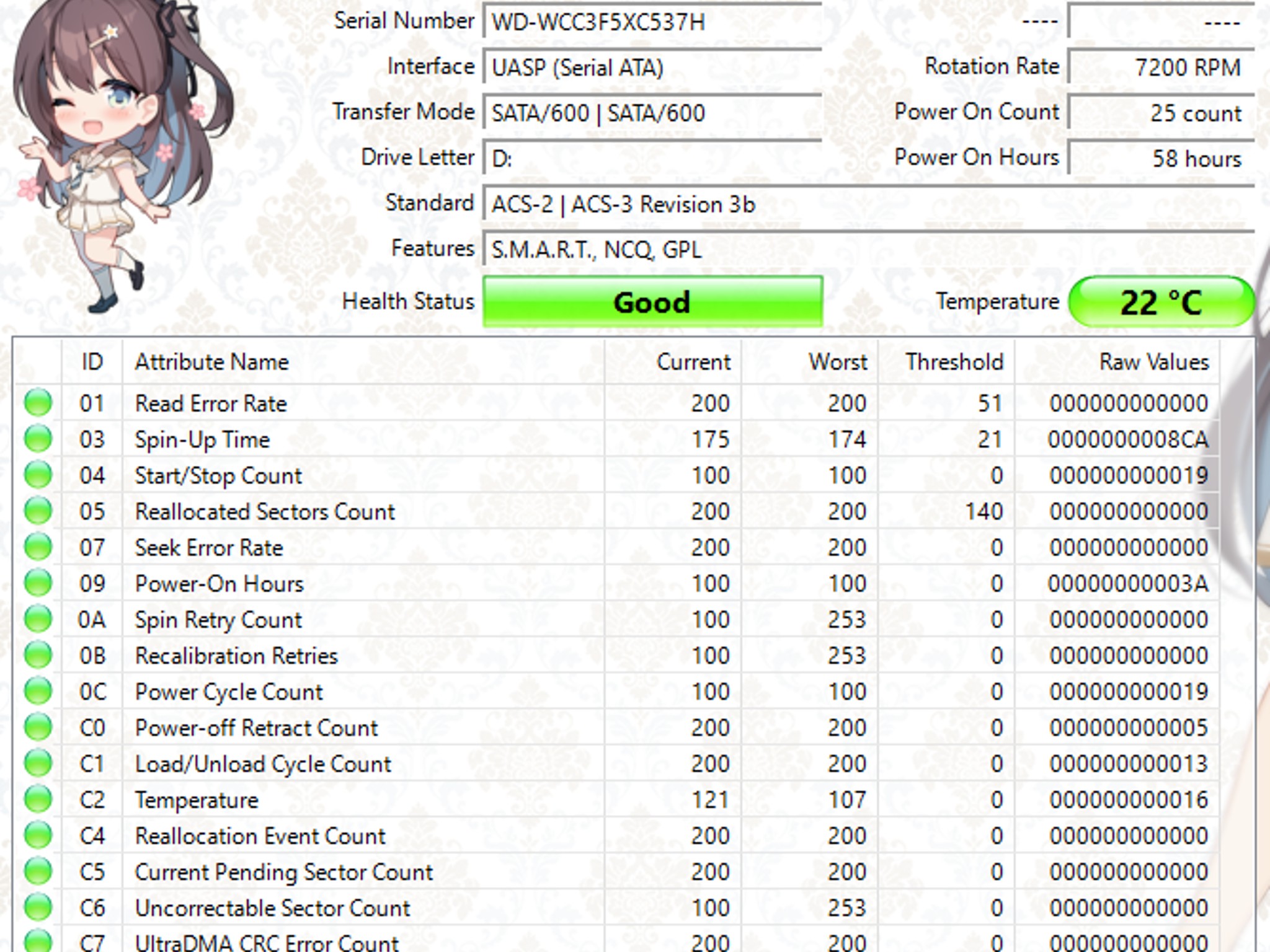 WD Blue 500GB 7200RPM SATA Hard Drive | Tested & Functional