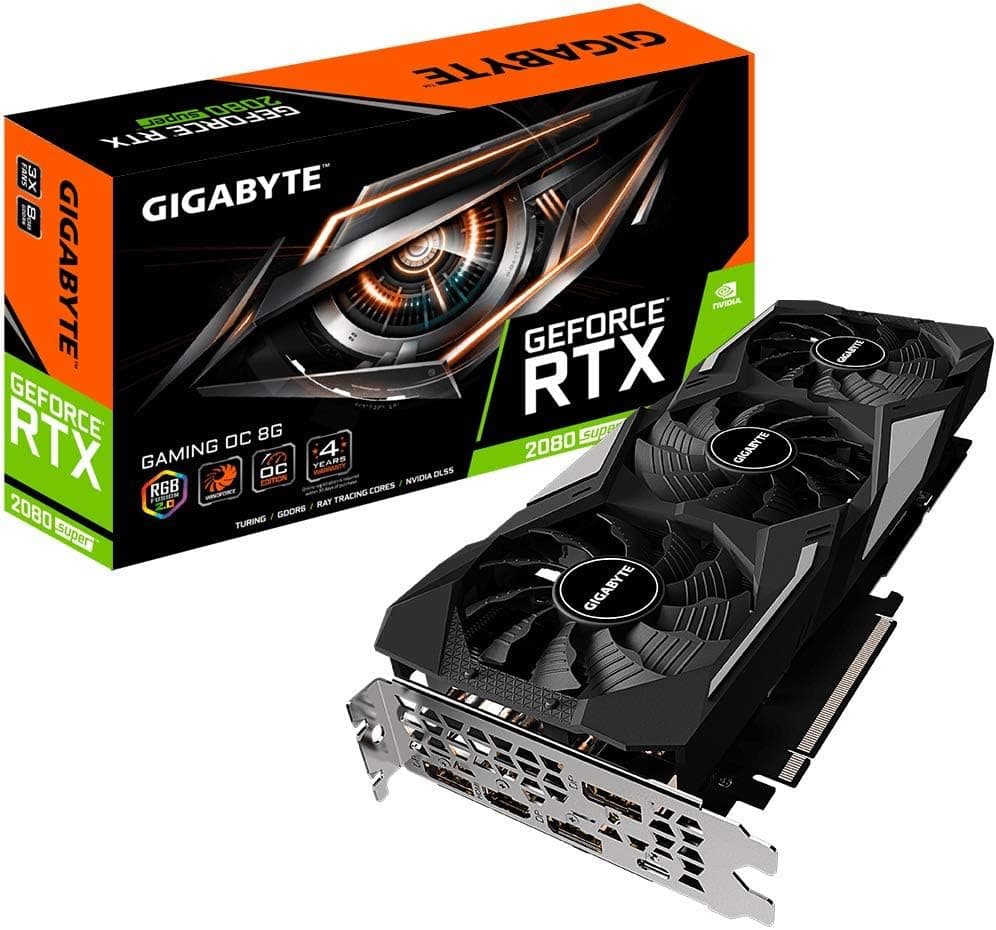 Gigabyte GeForce RTX 2080 Super Gaming OC Overclocked Triple-Fan 8GB GDDR6 PCIe 3.0 Graphics Card