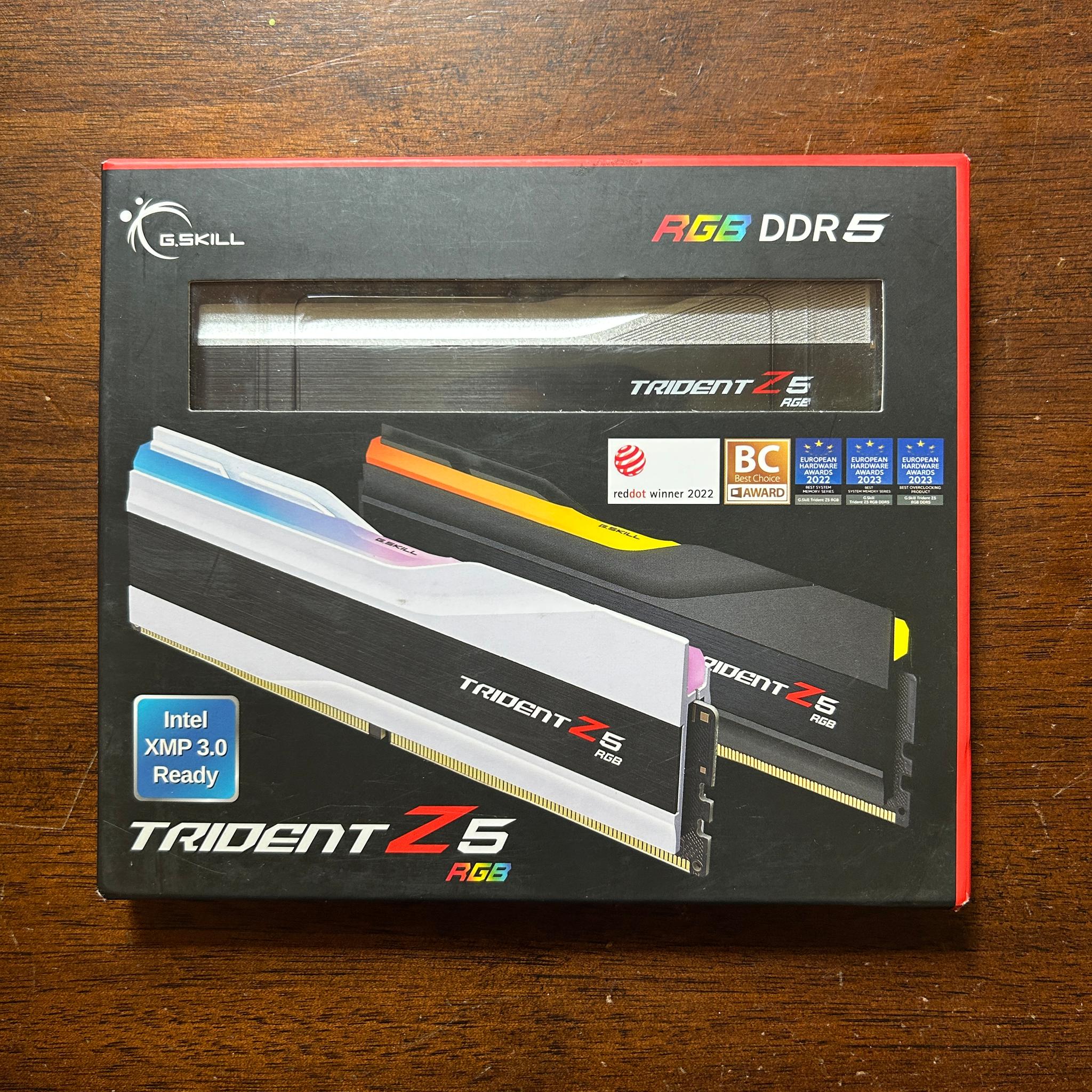 G.SKILL Trident Z5 RGB 32GB 2x16GB DDR5-7600 CL36 Silver XMP 3.0 NEW