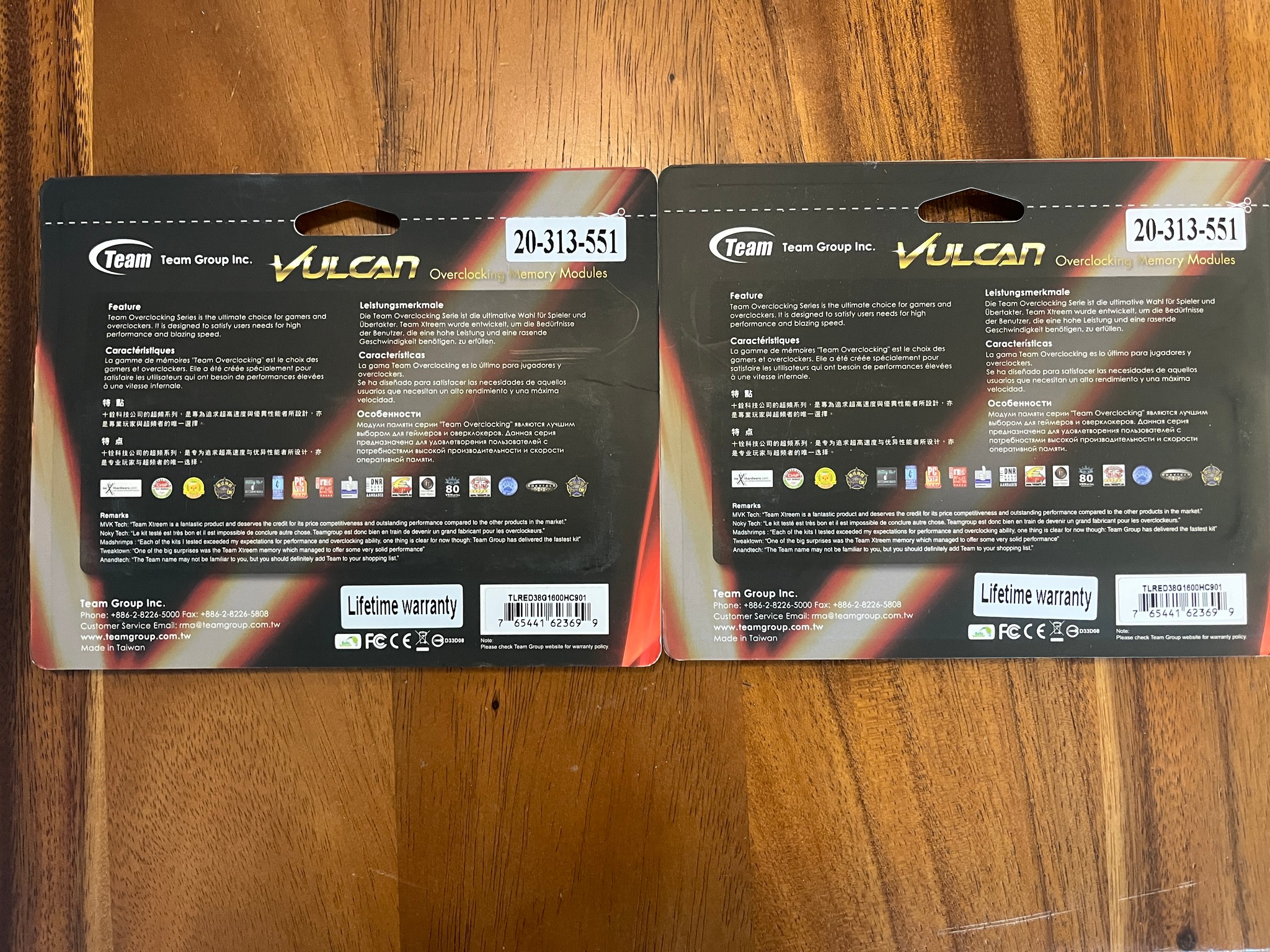 TEAM Vulcan 2X8GB 16B PC3-12800 DDR3 1600MHZ CL9 TLRED38G1600HC901 GAMING RAM