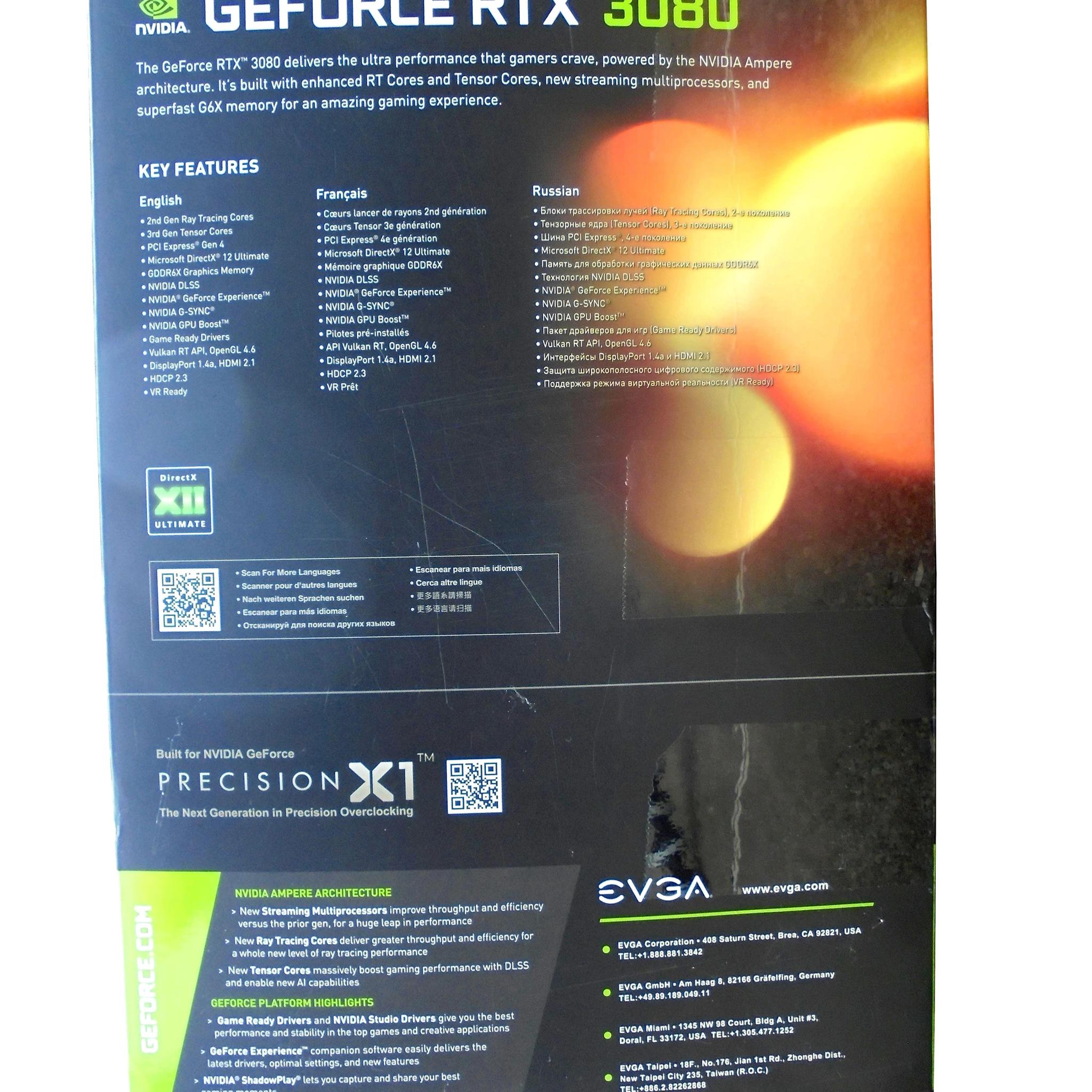 NVIDIA RTX 3080 - 10GB GDDR6X - EVGA XC3 Hybrid - 10G-P5-3888-KR