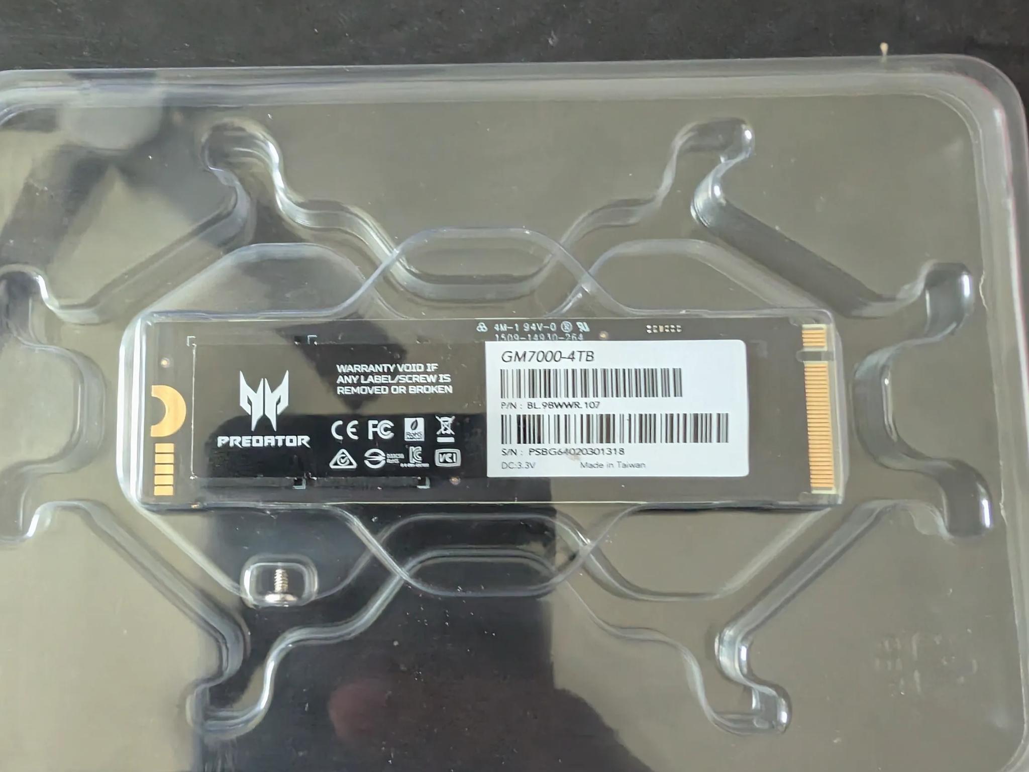 Acer Predator GM7000 NVME Gen 4 - 4TB