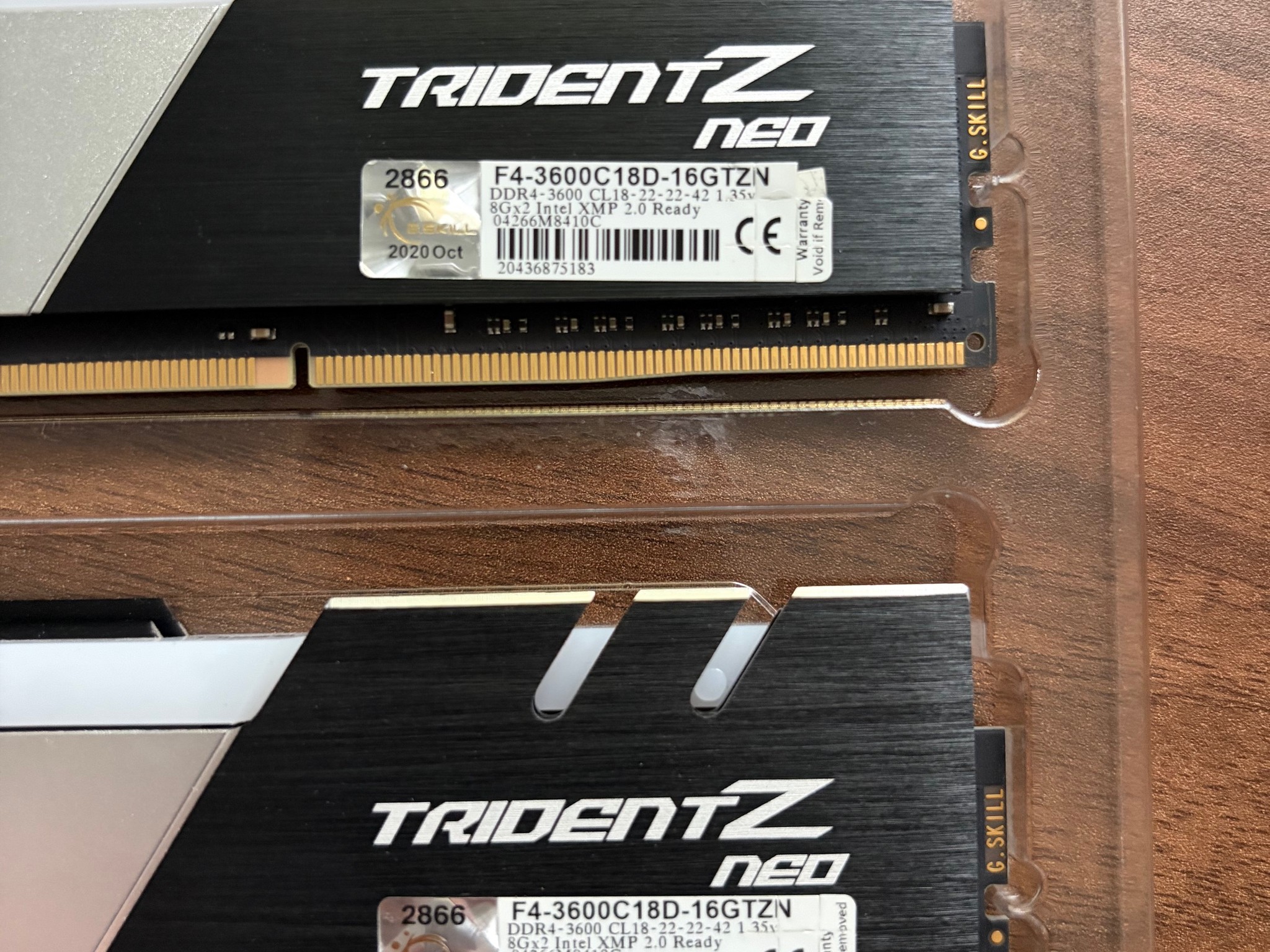 16GB (2 x 8GB) G. Skill TridentZ Neo 3600mhz DDR4