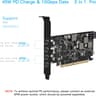 USB PCIe 4 USB Type-C Ports PCIe USB 3.1 (USB 3.2 Gen 2) with 10 Gbps Power Delivery Card
