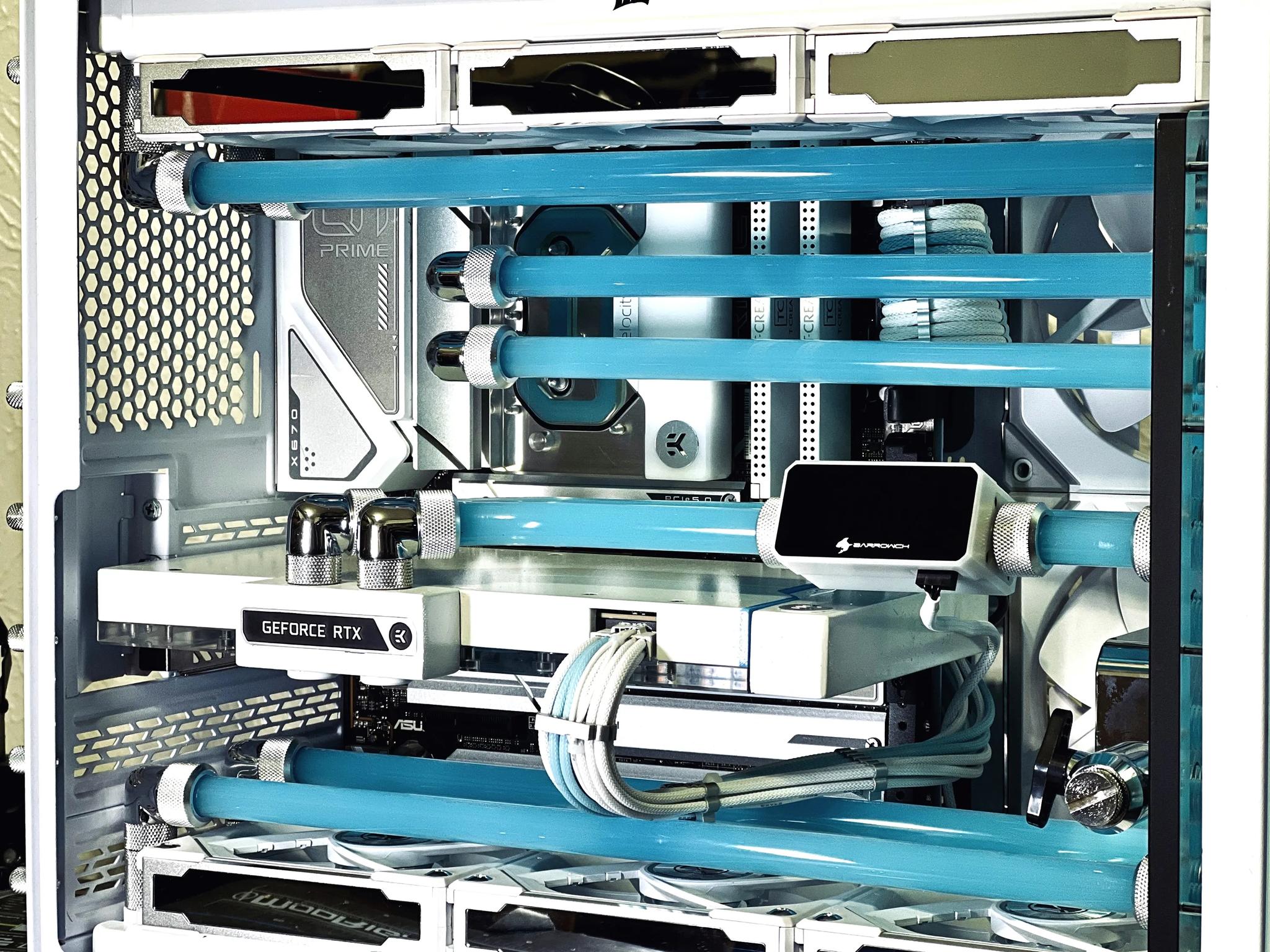 Custom Watercooled Gaming PC - 7800X3D, RTX 4080, 32GB DDR5, EKWB custom loop cooling