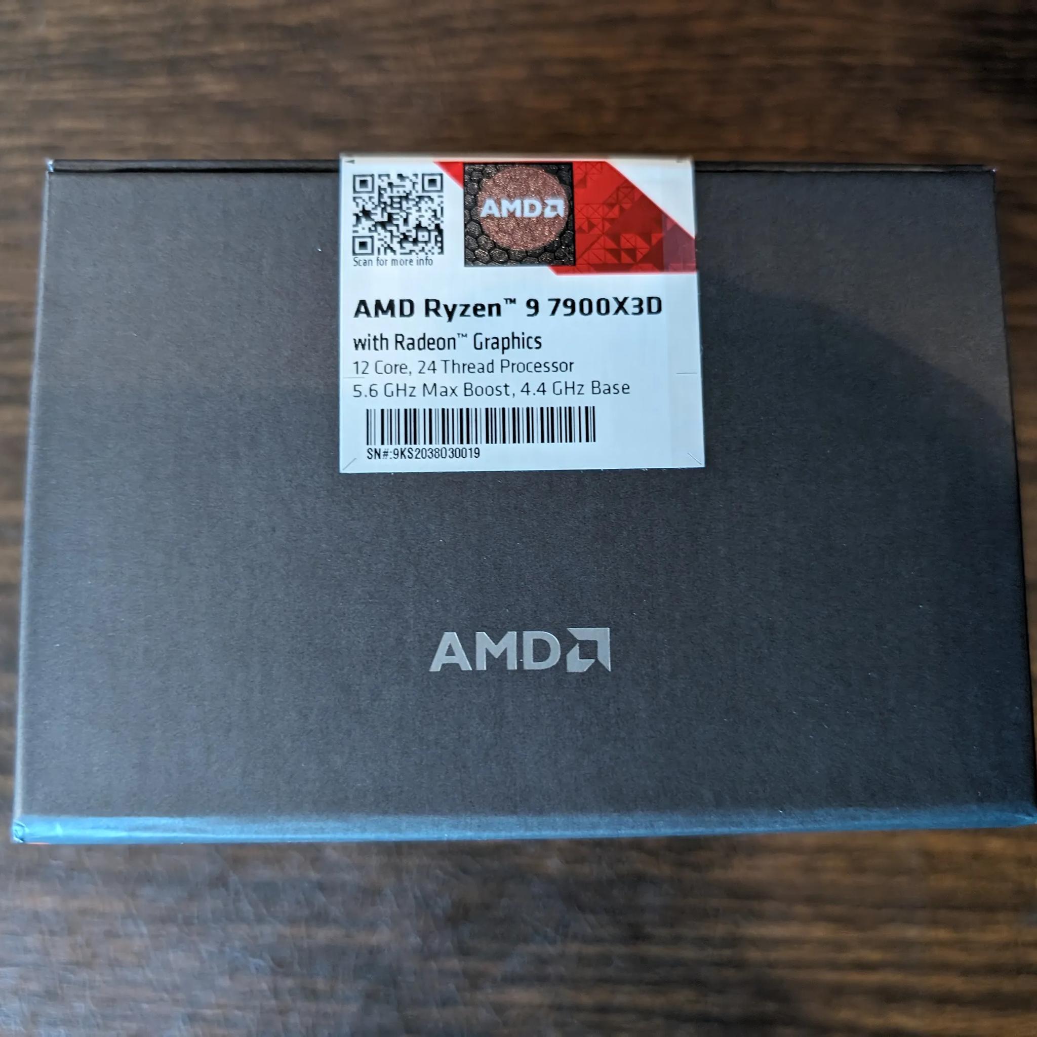 AMD Ryzen 9 7900X3D 12-Core 4.4 GHz Socket AM5 CPU - Brand New/Sealed