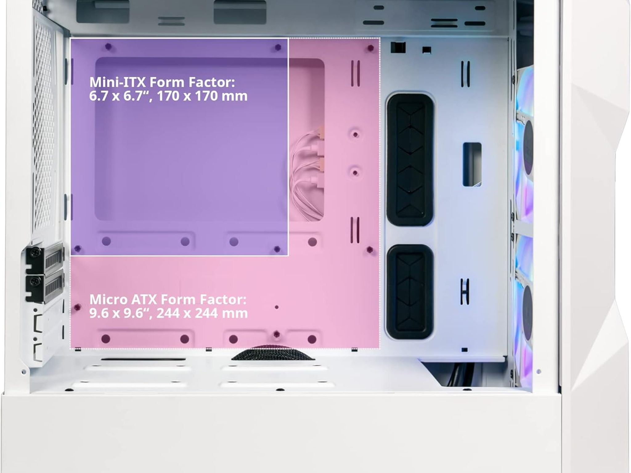 Cooler Master TD300 Mesh White Micro-ATX Tower Computer Case