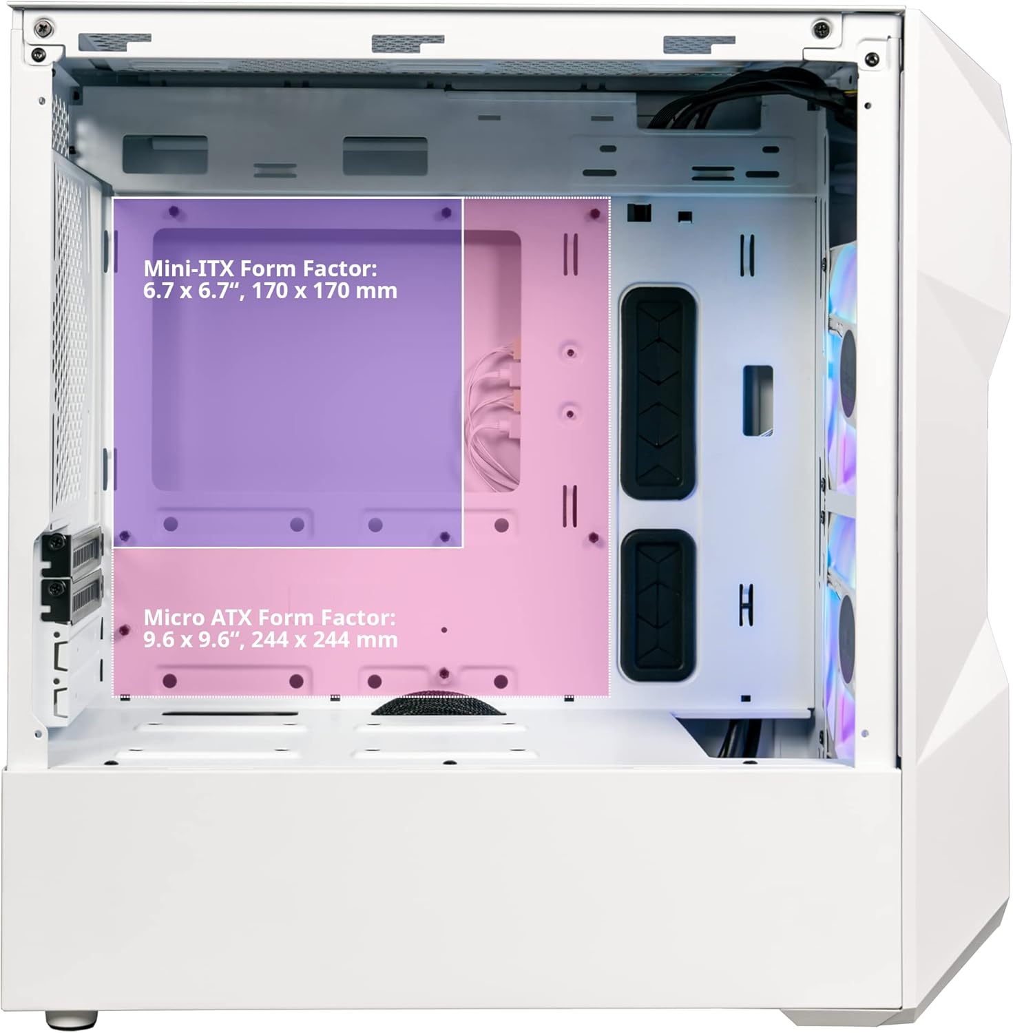 Cooler Master TD300 Mesh White Micro-ATX Tower Computer Case