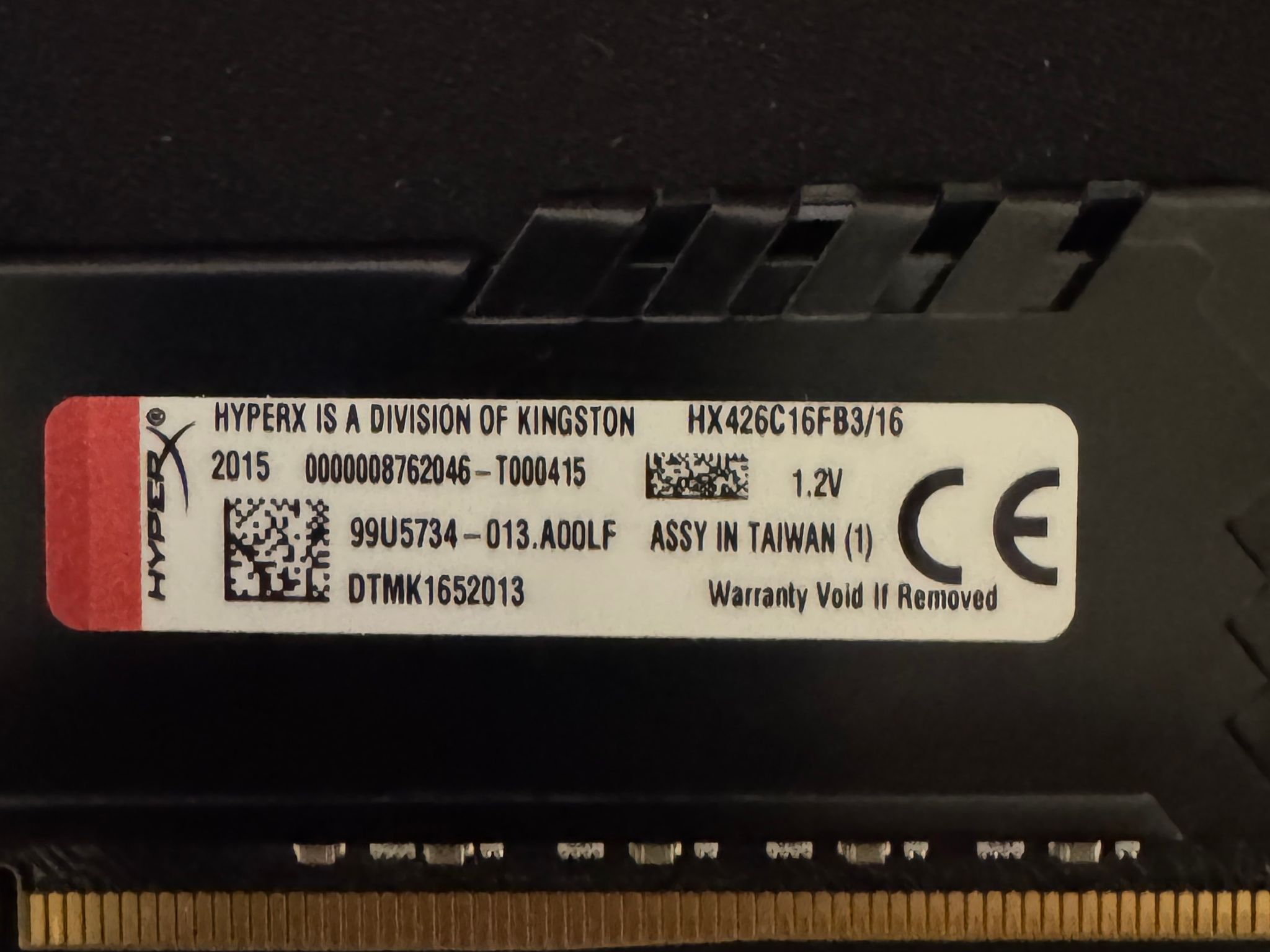 Ddr4 32gb (16gb x2) hyperx fury