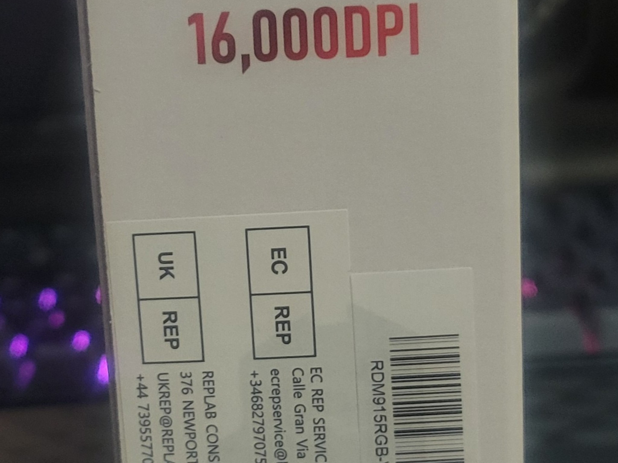 Redragon M915RGB-WL Swain Wireless RGB Gaming Mouse (16k DPI) (Used)
