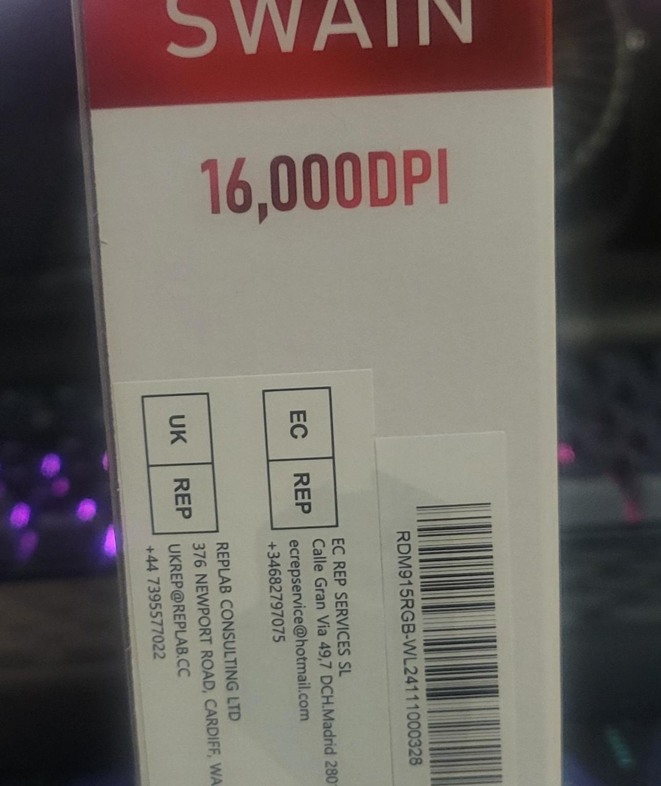 Redragon M915RGB-WL Swain Wireless RGB Gaming Mouse (16k DPI) (Used)
