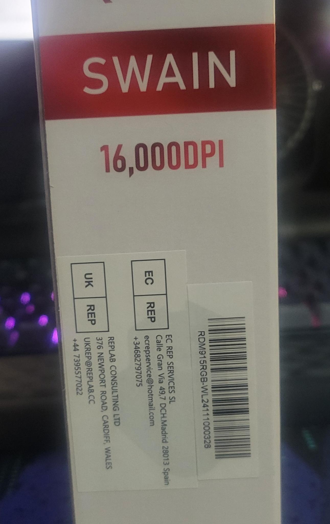 Redragon M915RGB-WL Swain Wireless RGB Gaming Mouse (16k DPI) (Used)