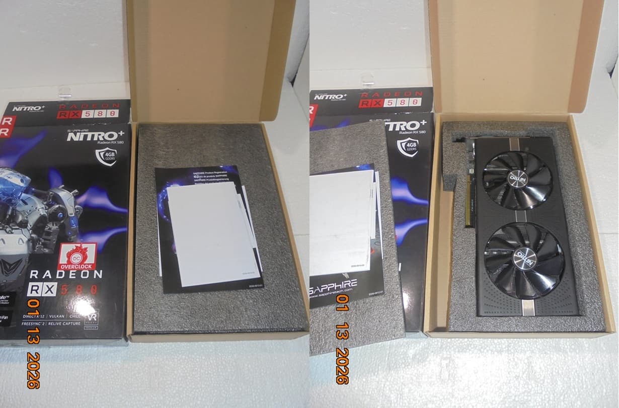 Sapphire Nitro+ RX 580 OC 4GB Dual Bios LED Good Condition/Like New