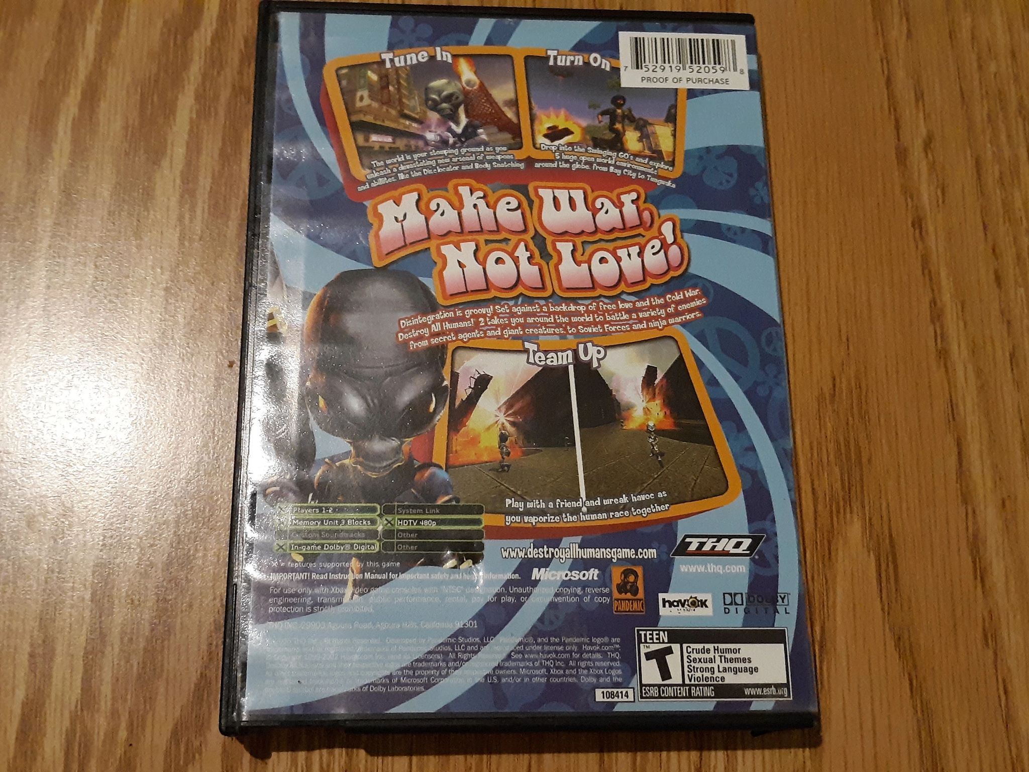 Xbox || Destroy All Humans! 2