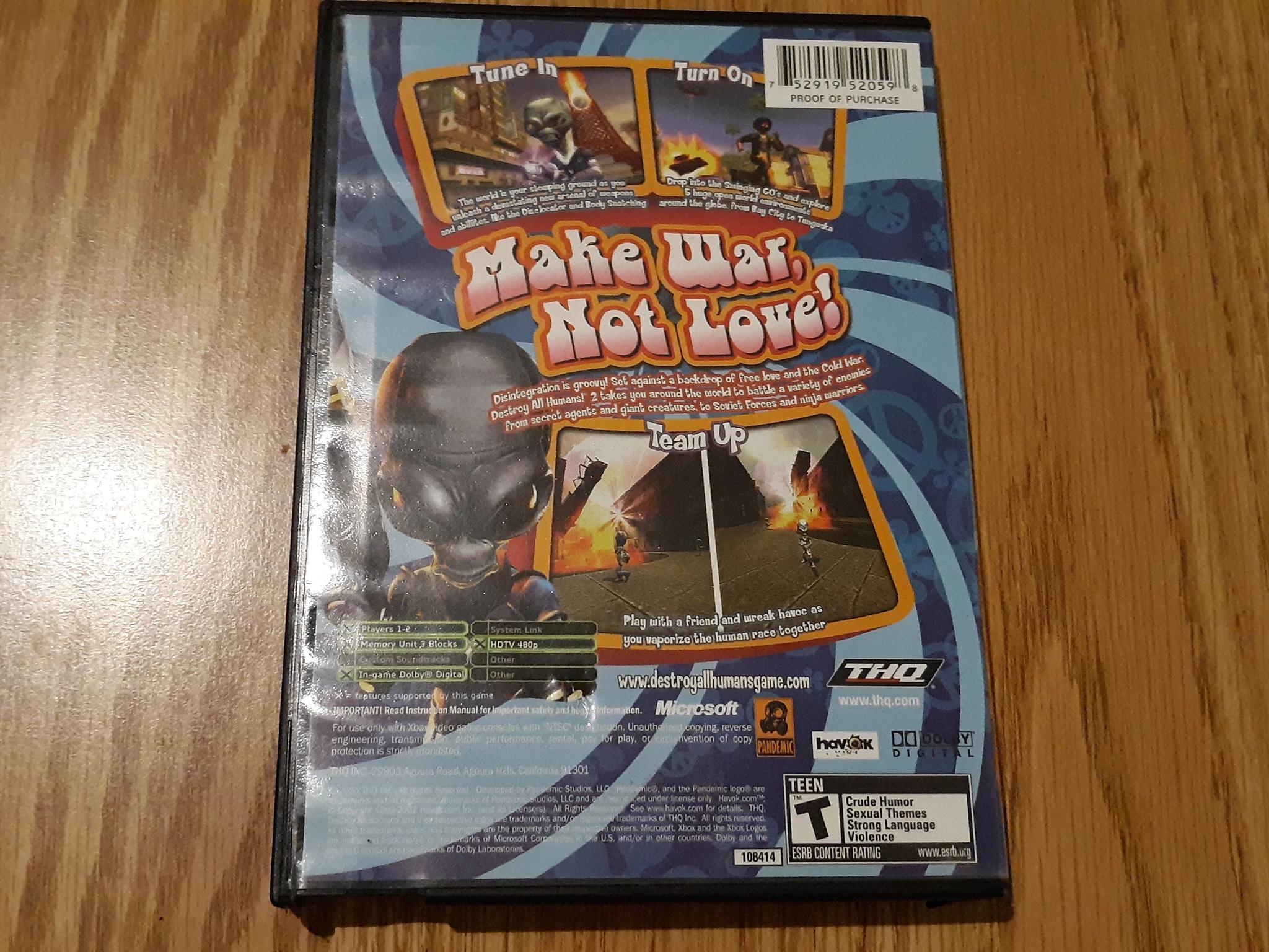 Xbox || Destroy All Humans! 2
