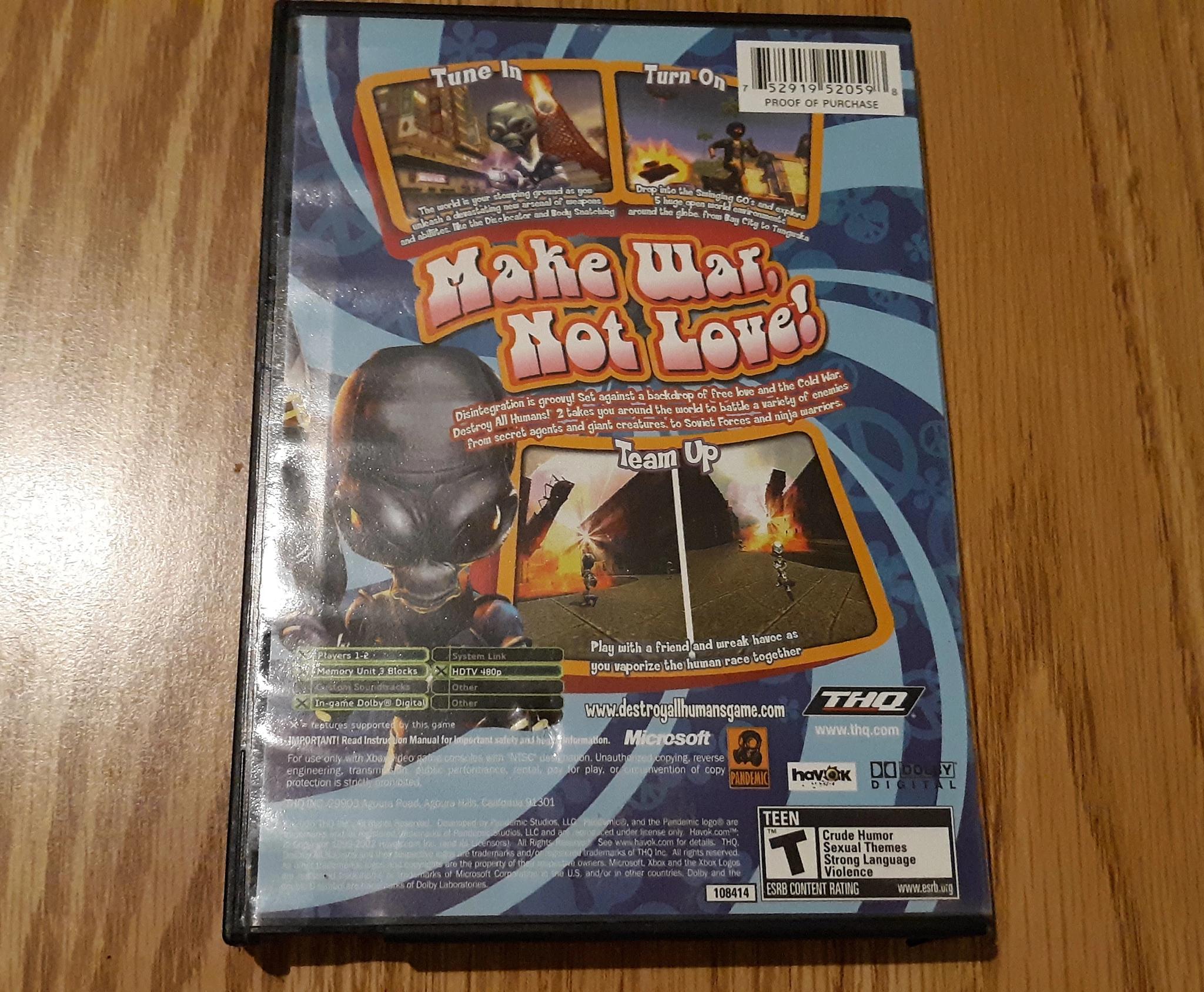 Xbox || Destroy All Humans! 2