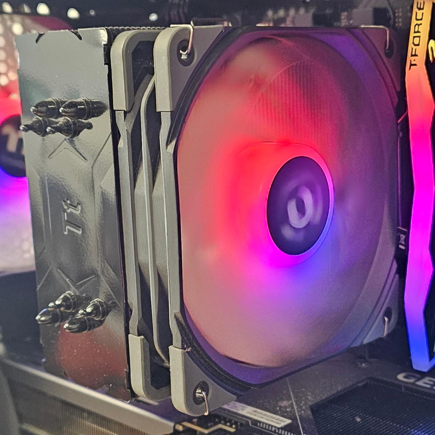 Black Thermaltake CPU Cooler with RGB Fan - Ready to Ship