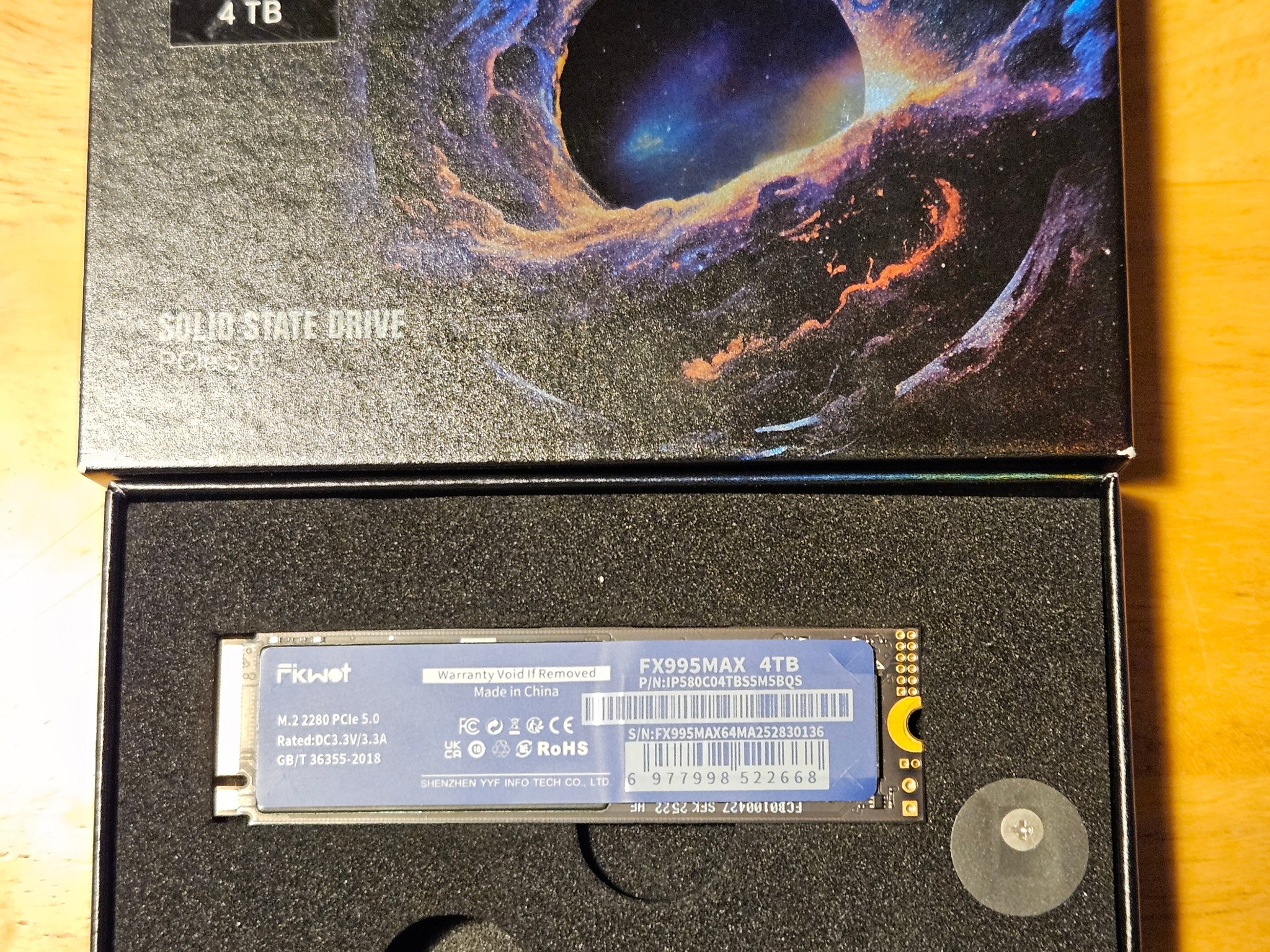Fikwot FX 995 Max 4TB Gen 5 nvme ssd with DRAM Cache