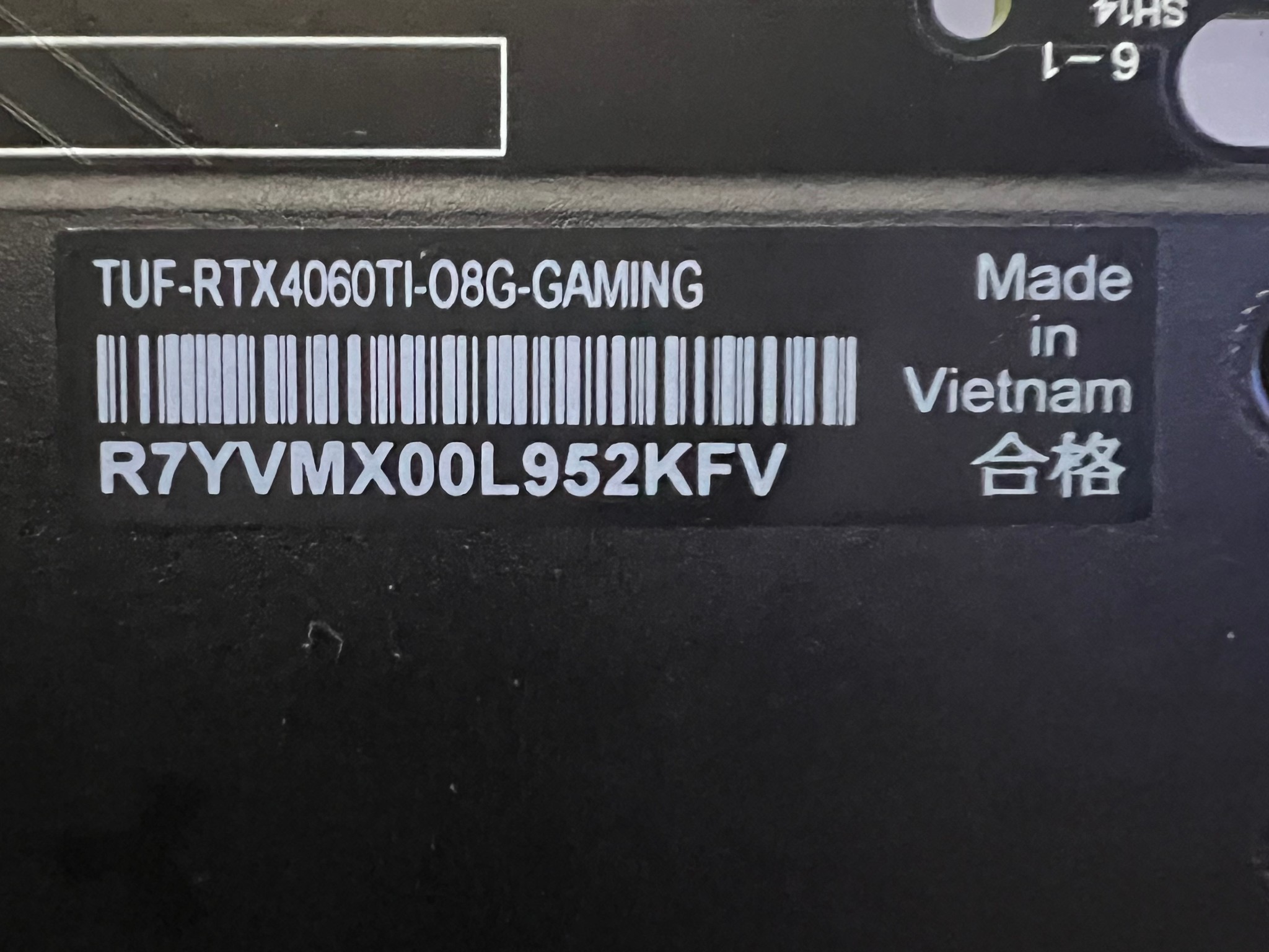 ASUS TUF Gaming GeForce RTX 4060 Ti OC 8GB RGB Ray Tracing GPU-Original Box inc.